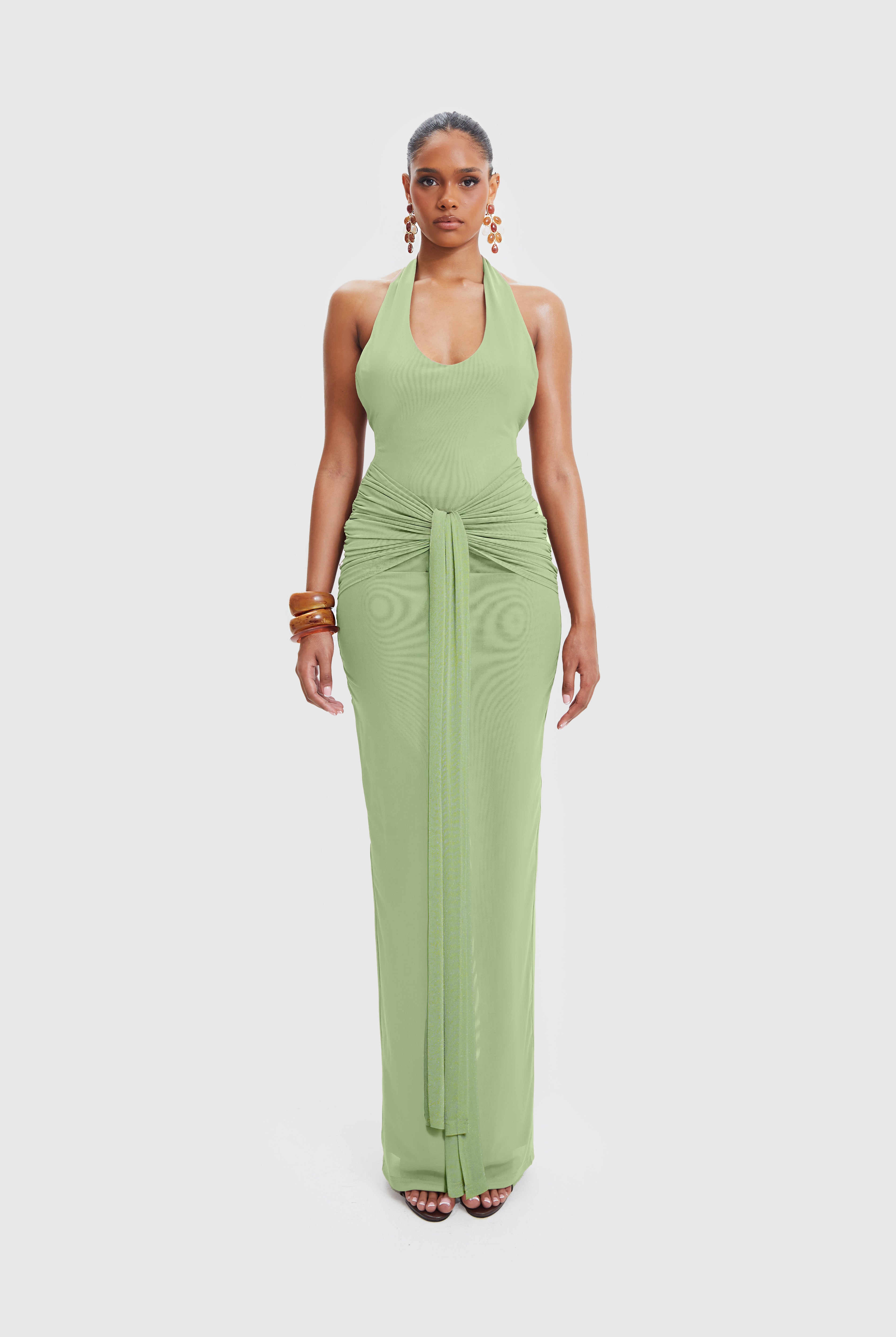 Naomi Dress - Warm Matcha