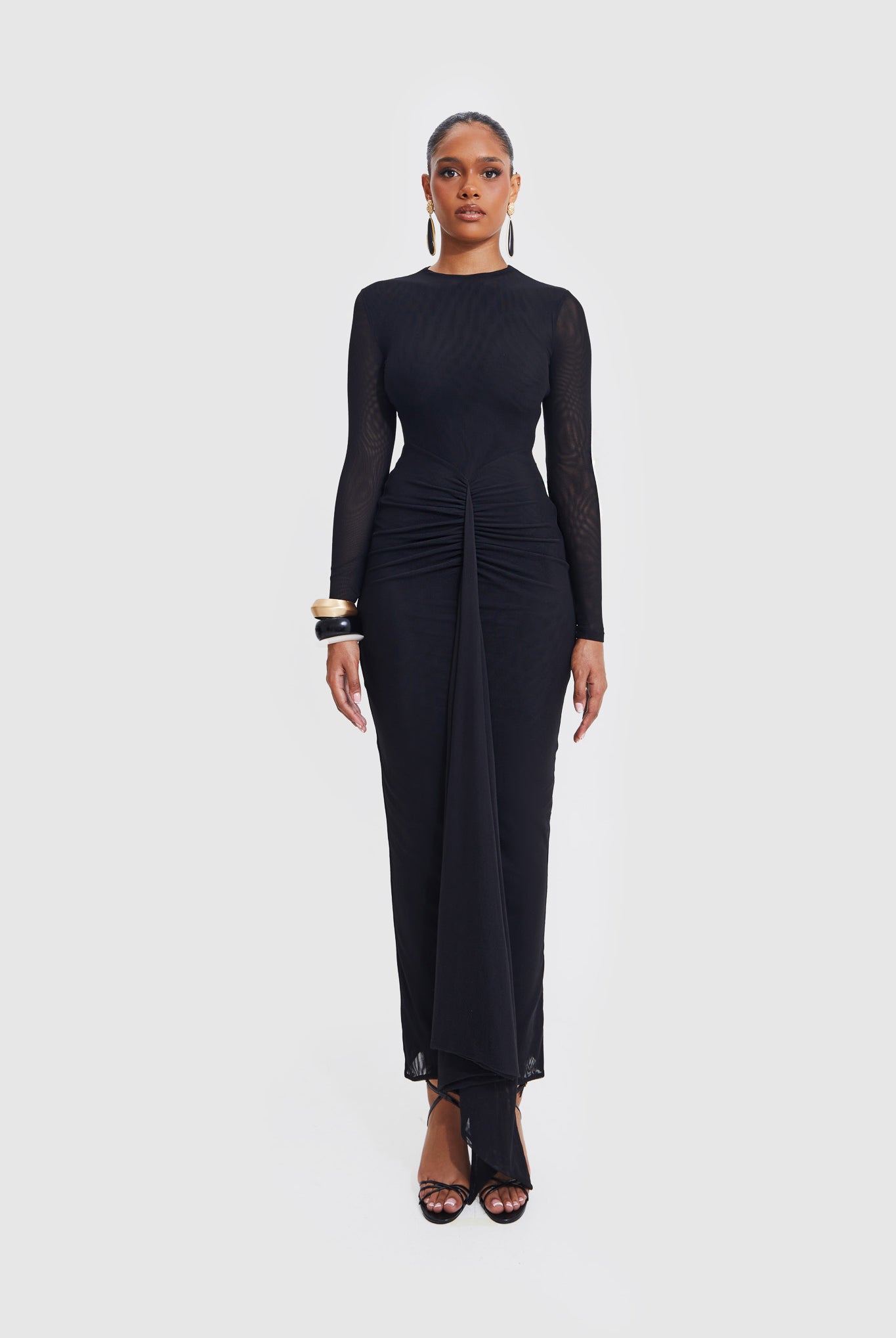 Aluya Mesh Dress - Black