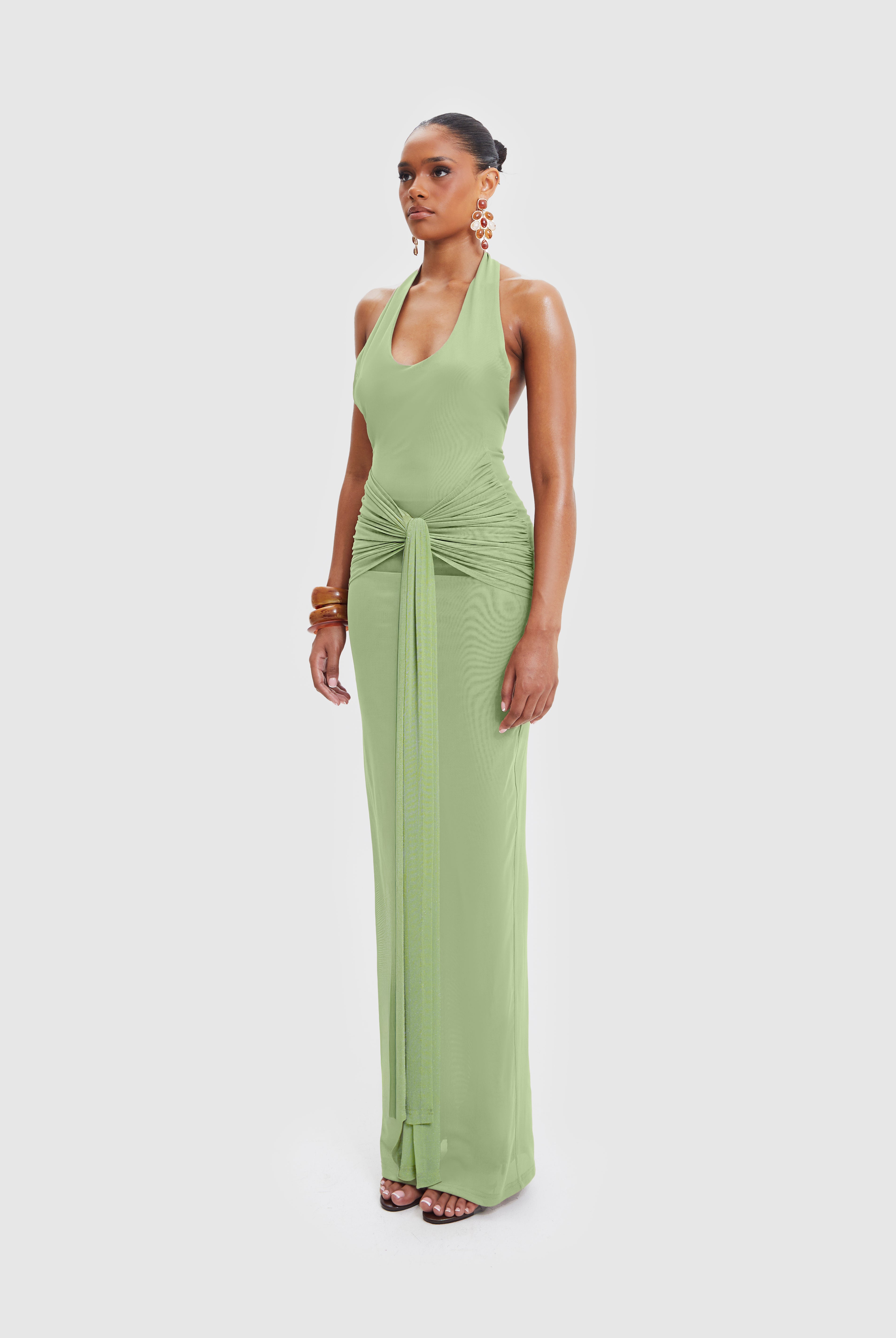 Naomi Dress - Warm Matcha