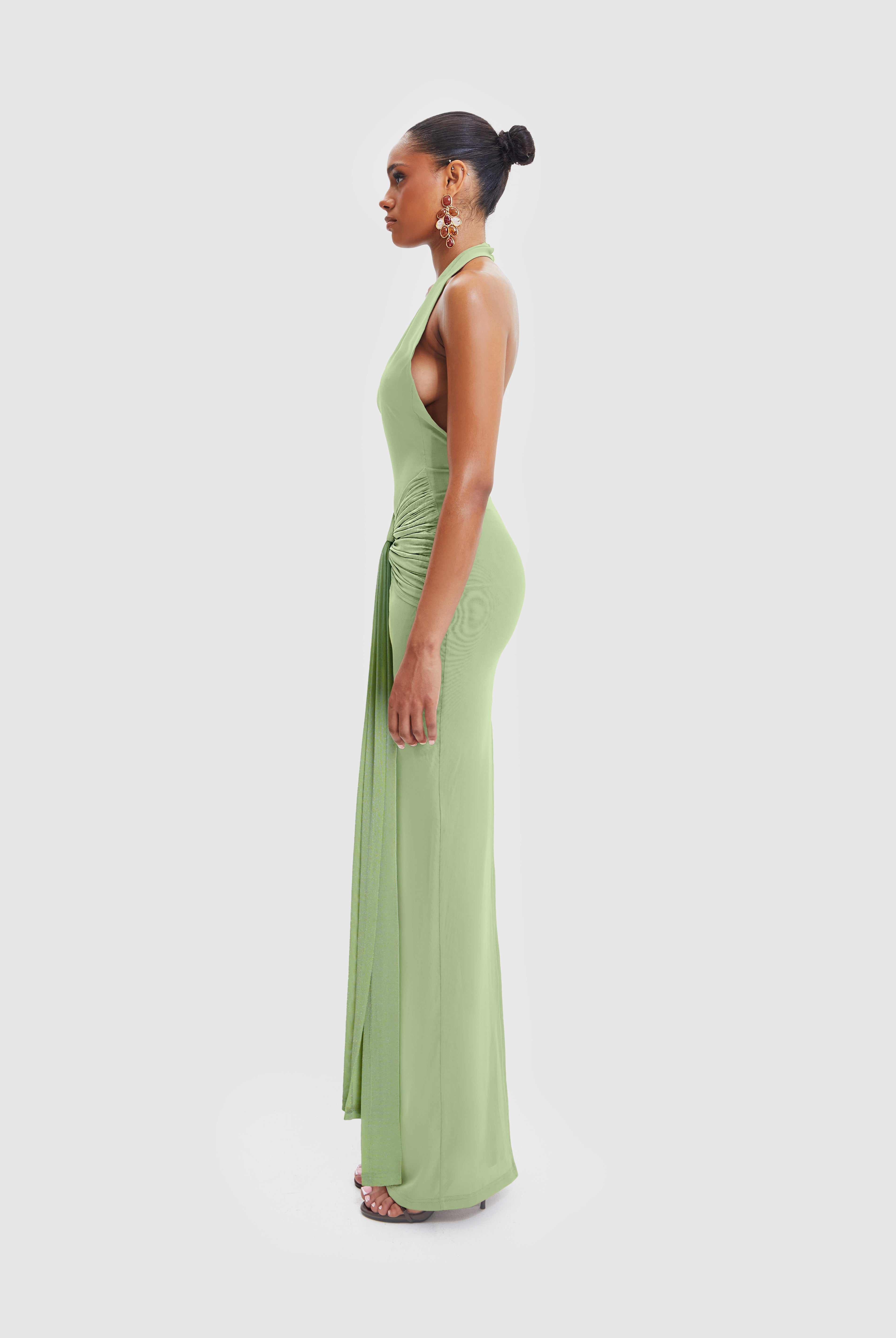 Naomi Dress - Warm Matcha