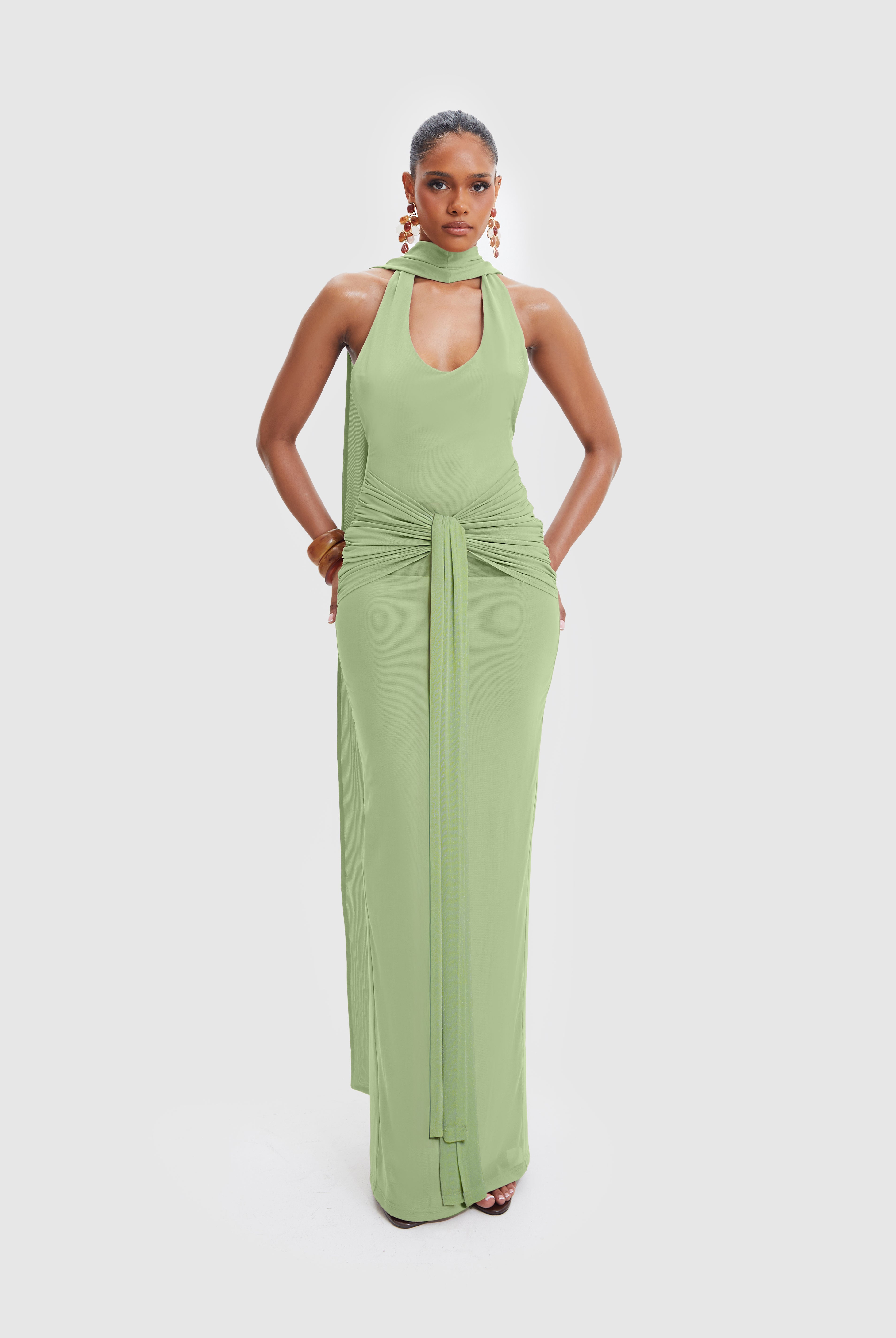 Naomi Dress - Warm Matcha