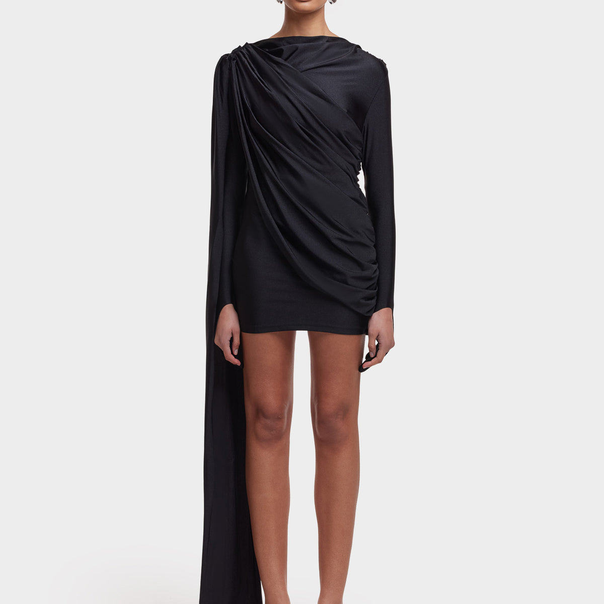 alaya high neck cowl mini dress Shop the Alaya High Neck Cowl Mini Dress as seen @siennaespie before it sells out. Visit the link in bio to make it yours. #ShonaJoy