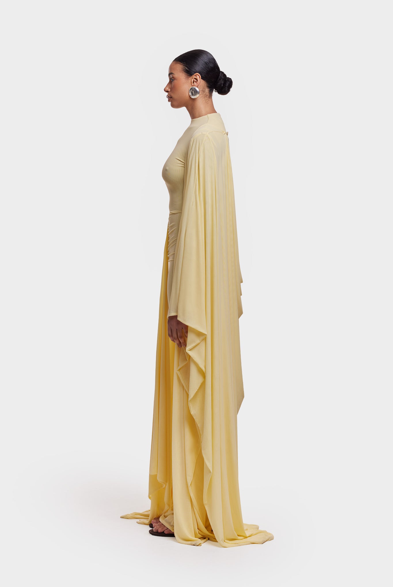 Aluya Mesh Dress - Butter Yellow