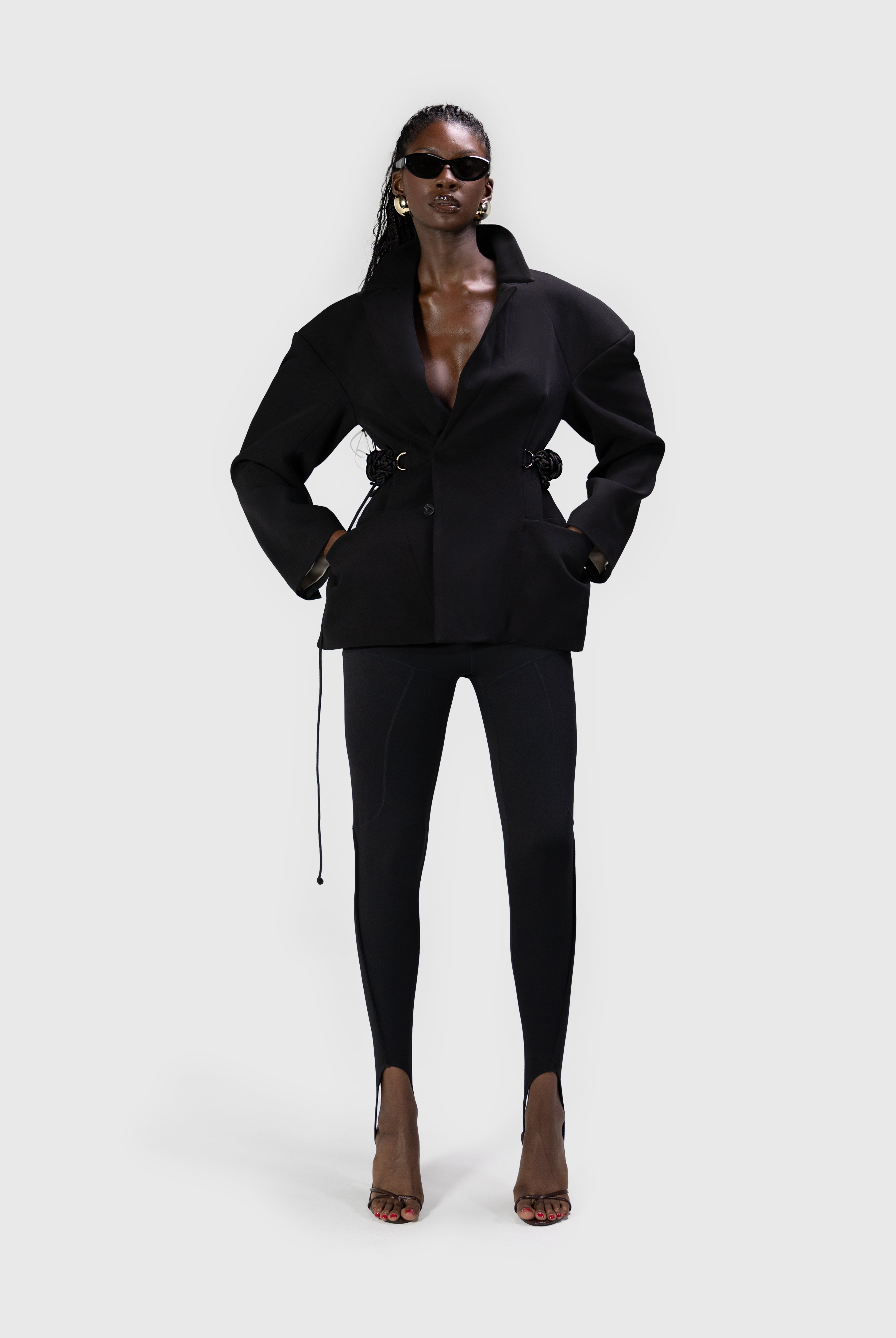 Helsa Hourglass Blazer - Black
