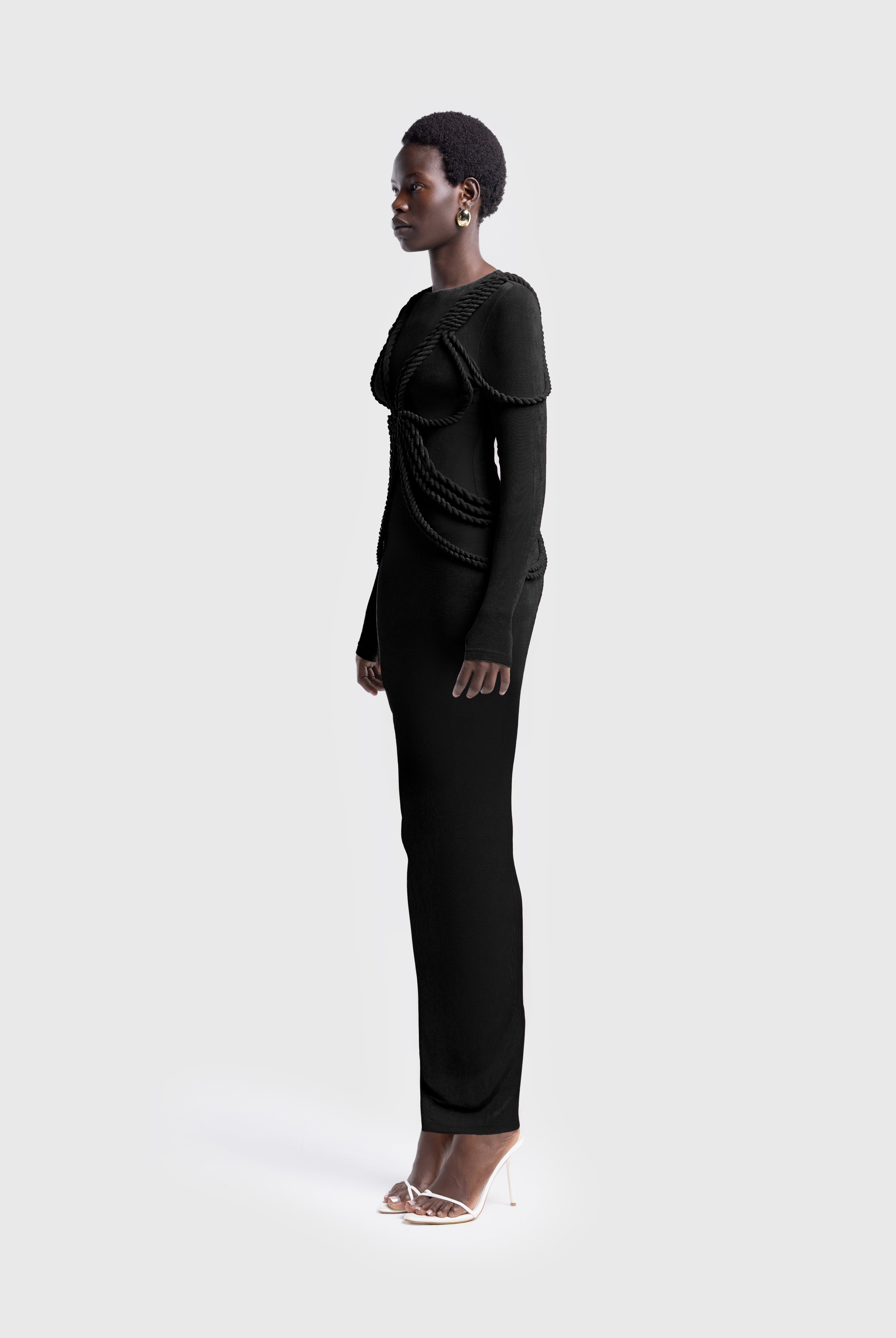Twisted Body Chain Maxi - Black
