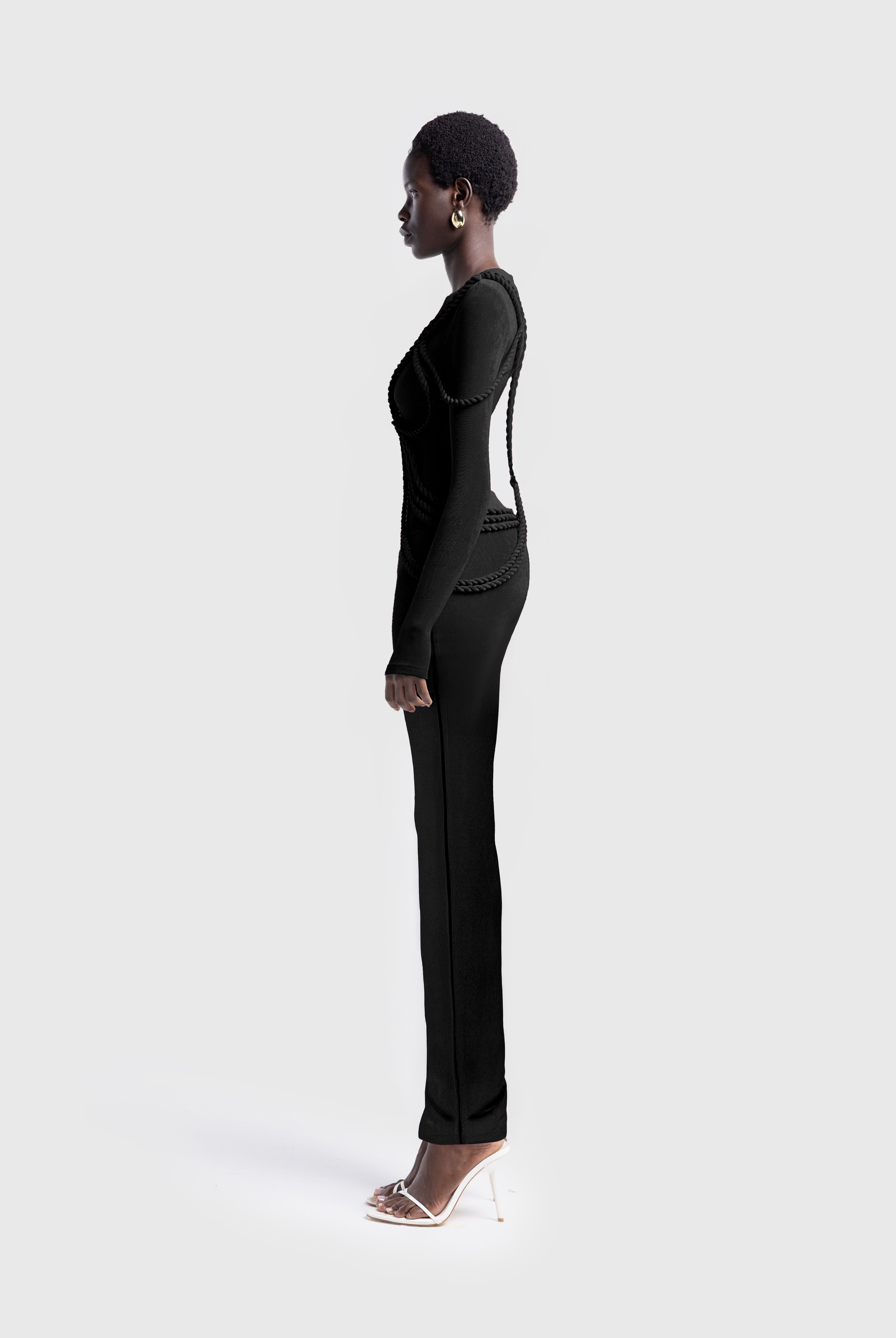 Twisted Body Chain Maxi - Black