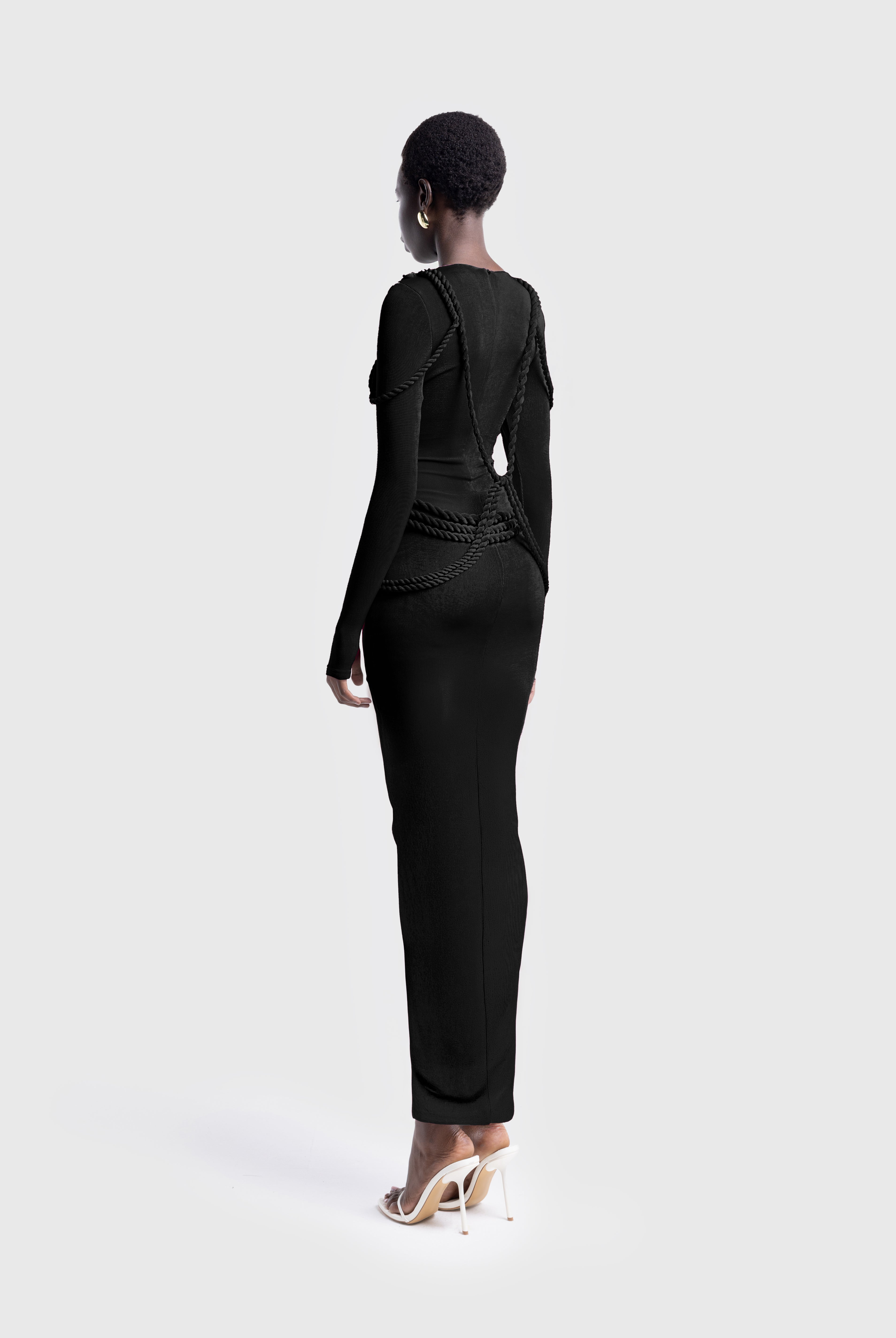 Twisted Body Chain Maxi - Black