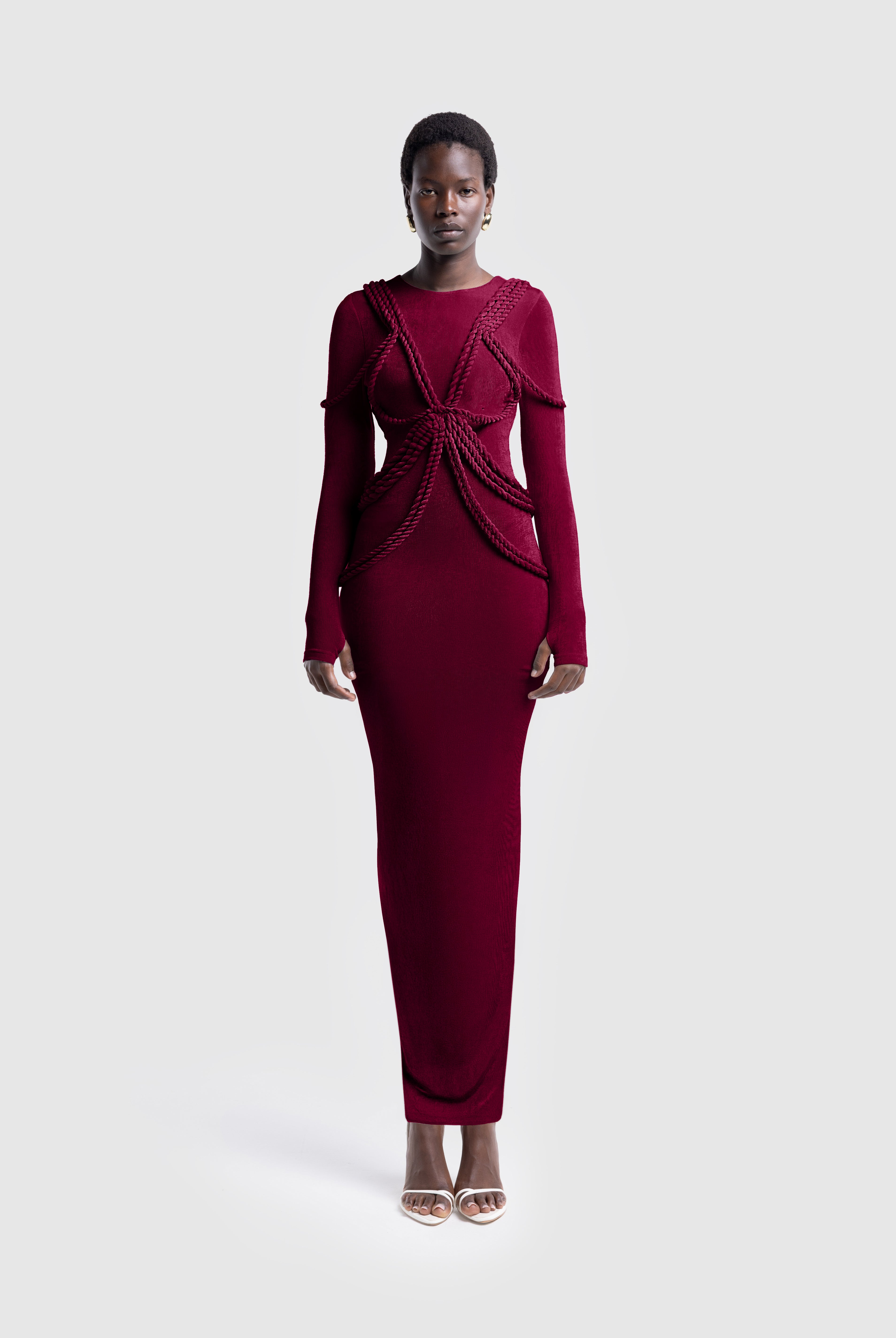 Twisted Body Chain Maxi - Deep Cherry