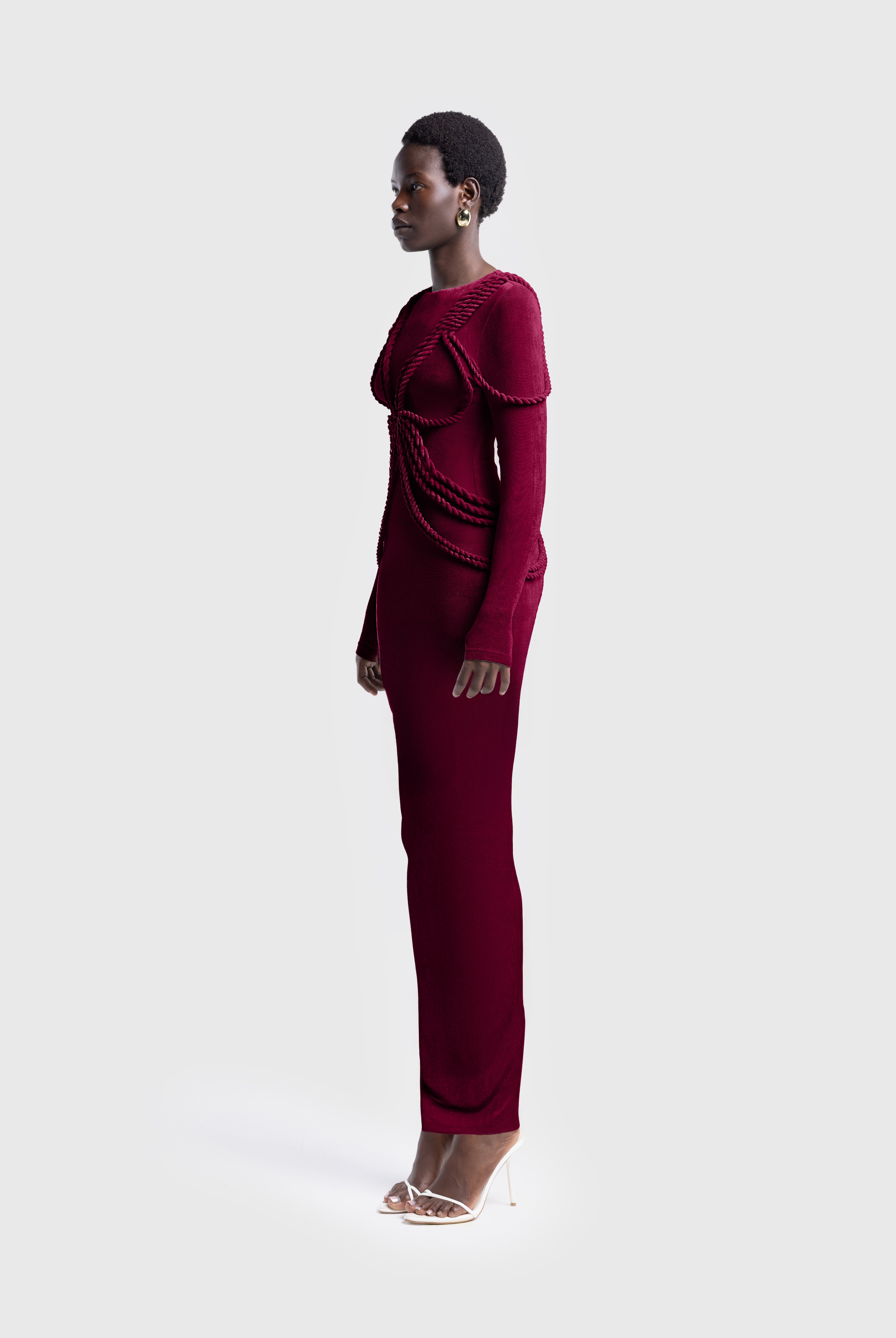 Twisted Body Chain Maxi - Deep Cherry