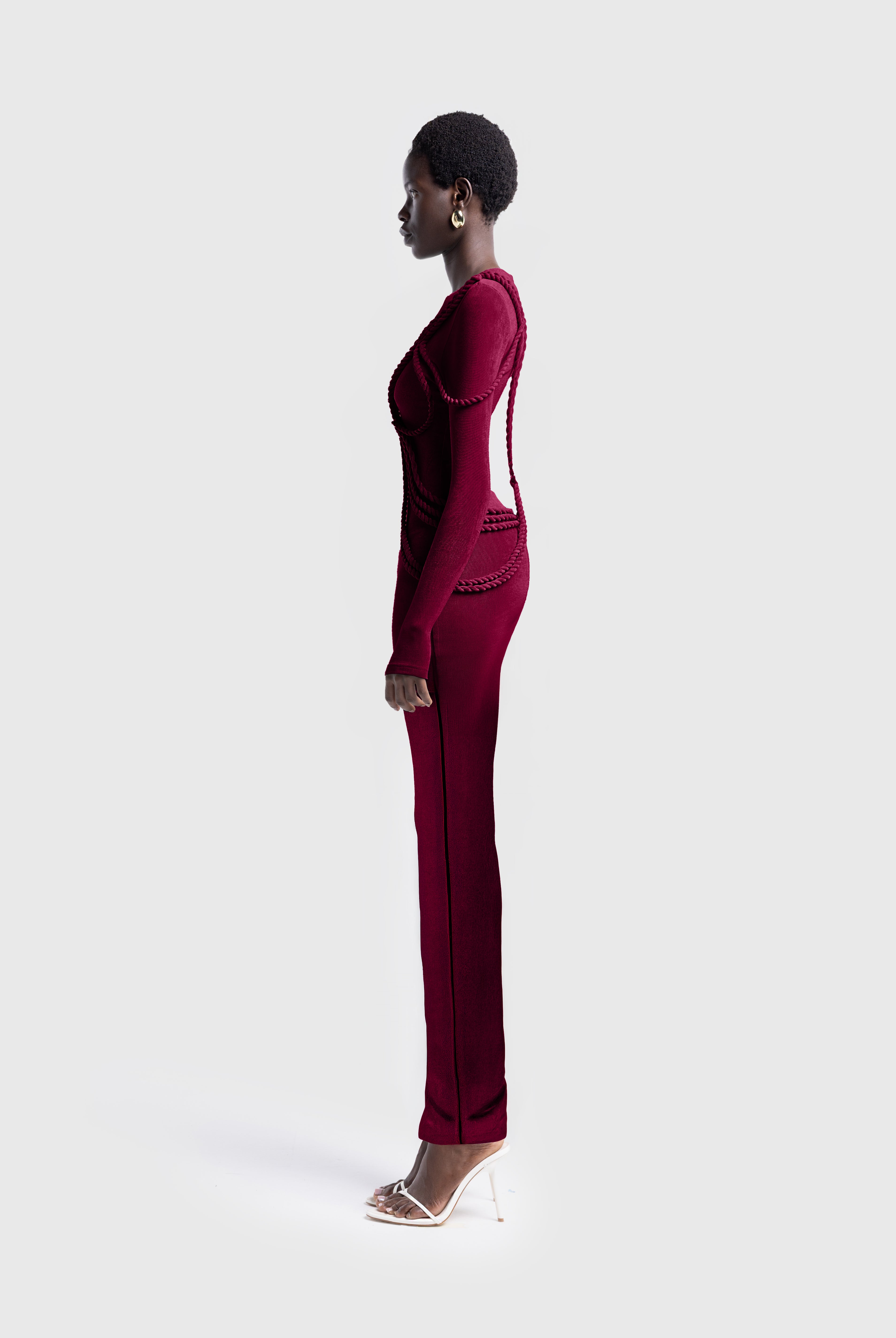 Twisted Body Chain Maxi - Deep Cherry
