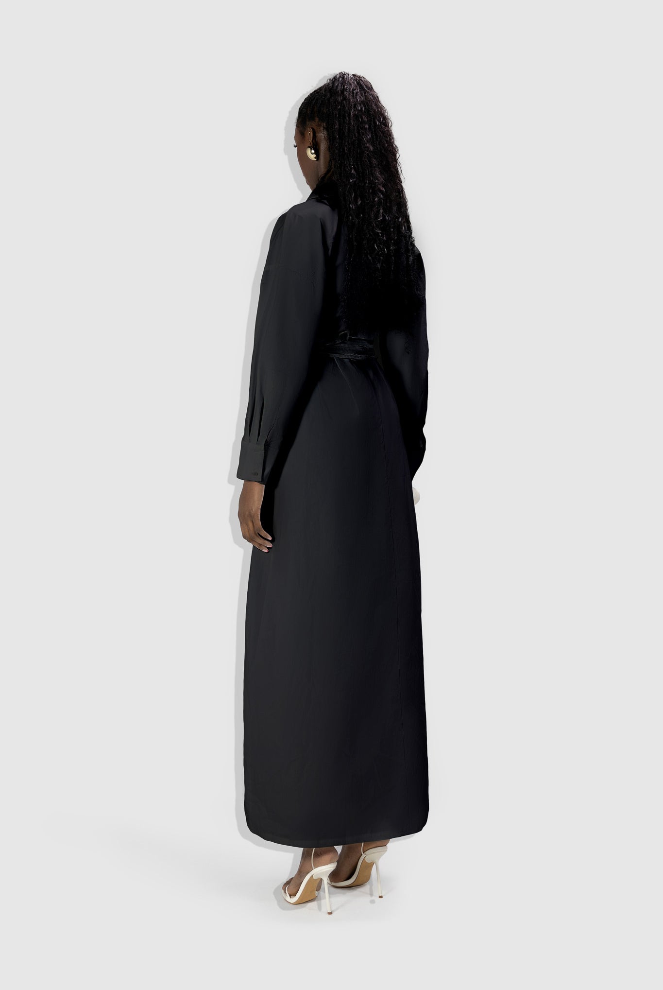 Corset Maxi Shirt - Black