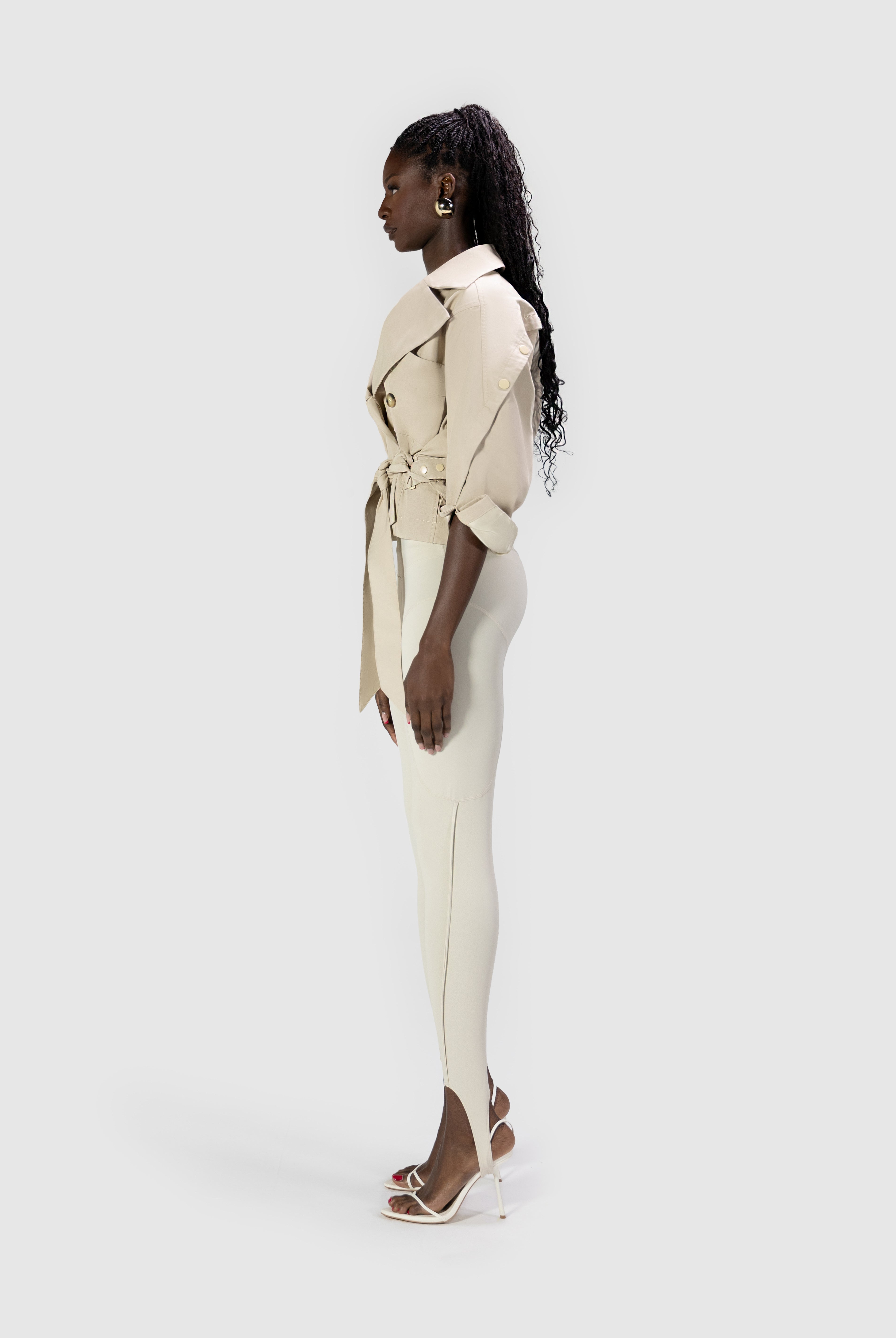 Cropped Tech Mac Jacket - Trench