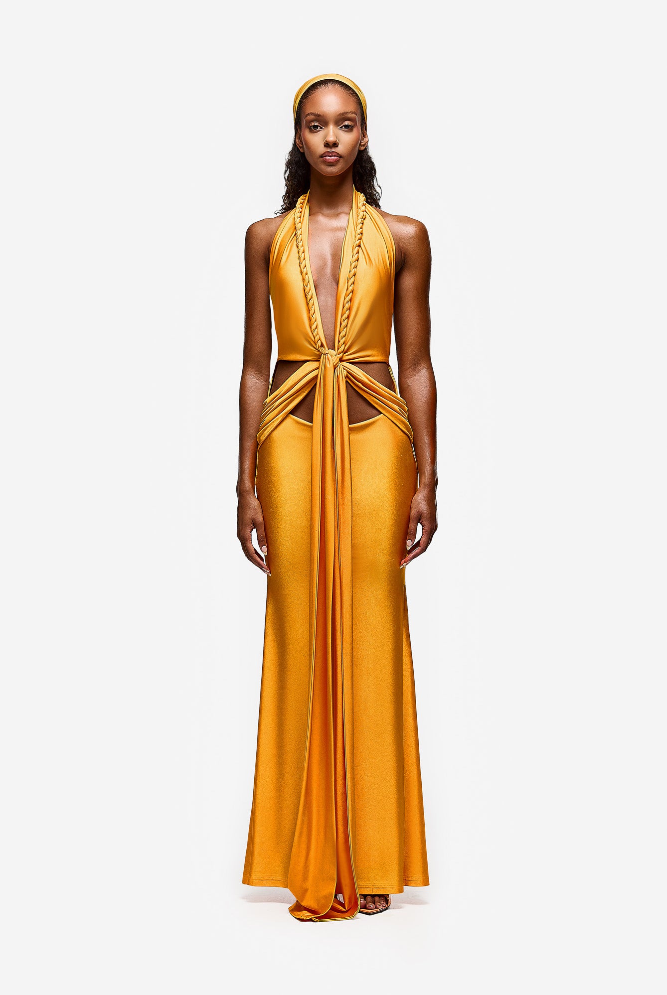 Taya Cut Out Dress - Papaya