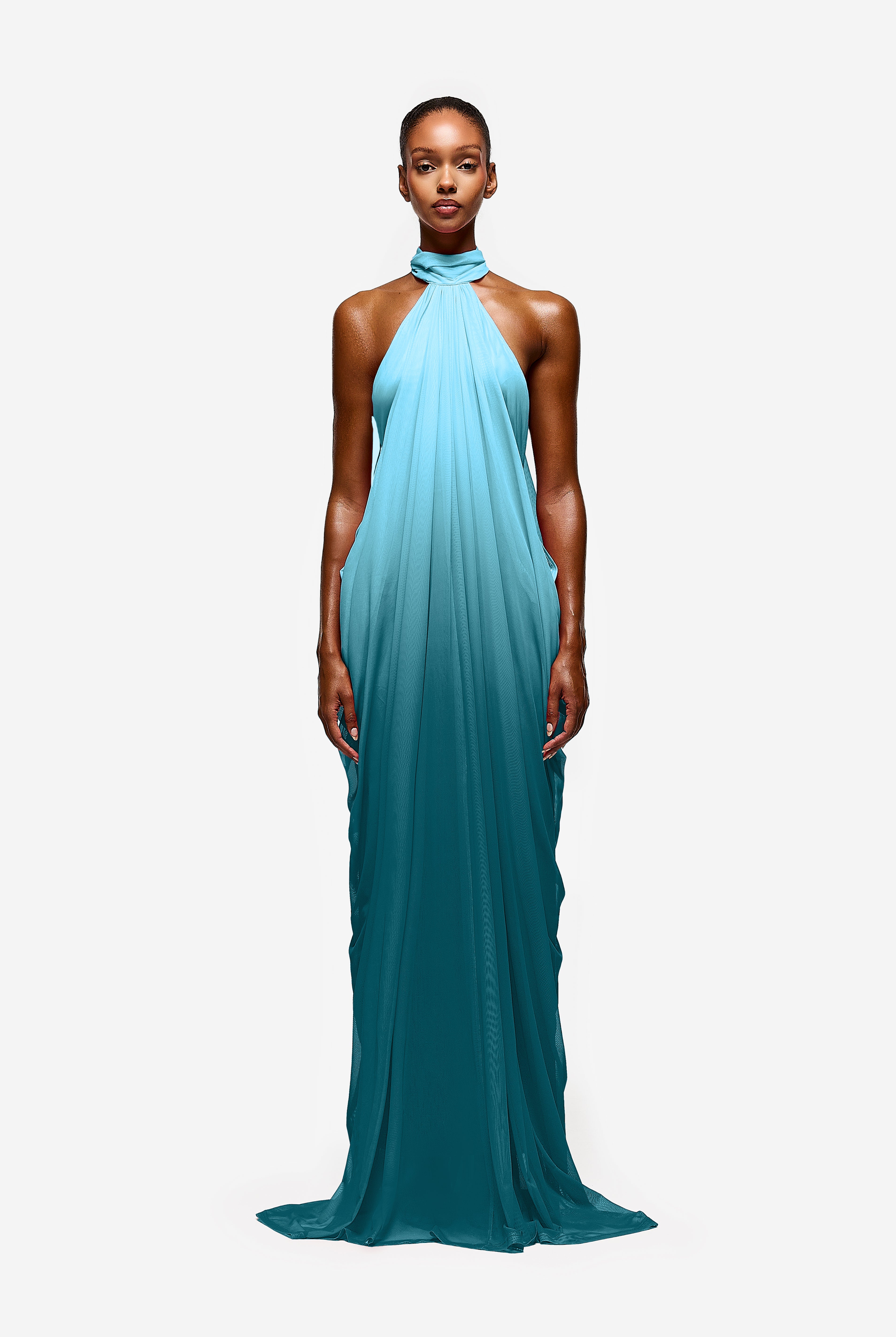 Draped Waterfall Maxi - Bahama Blue - PRE ORDER