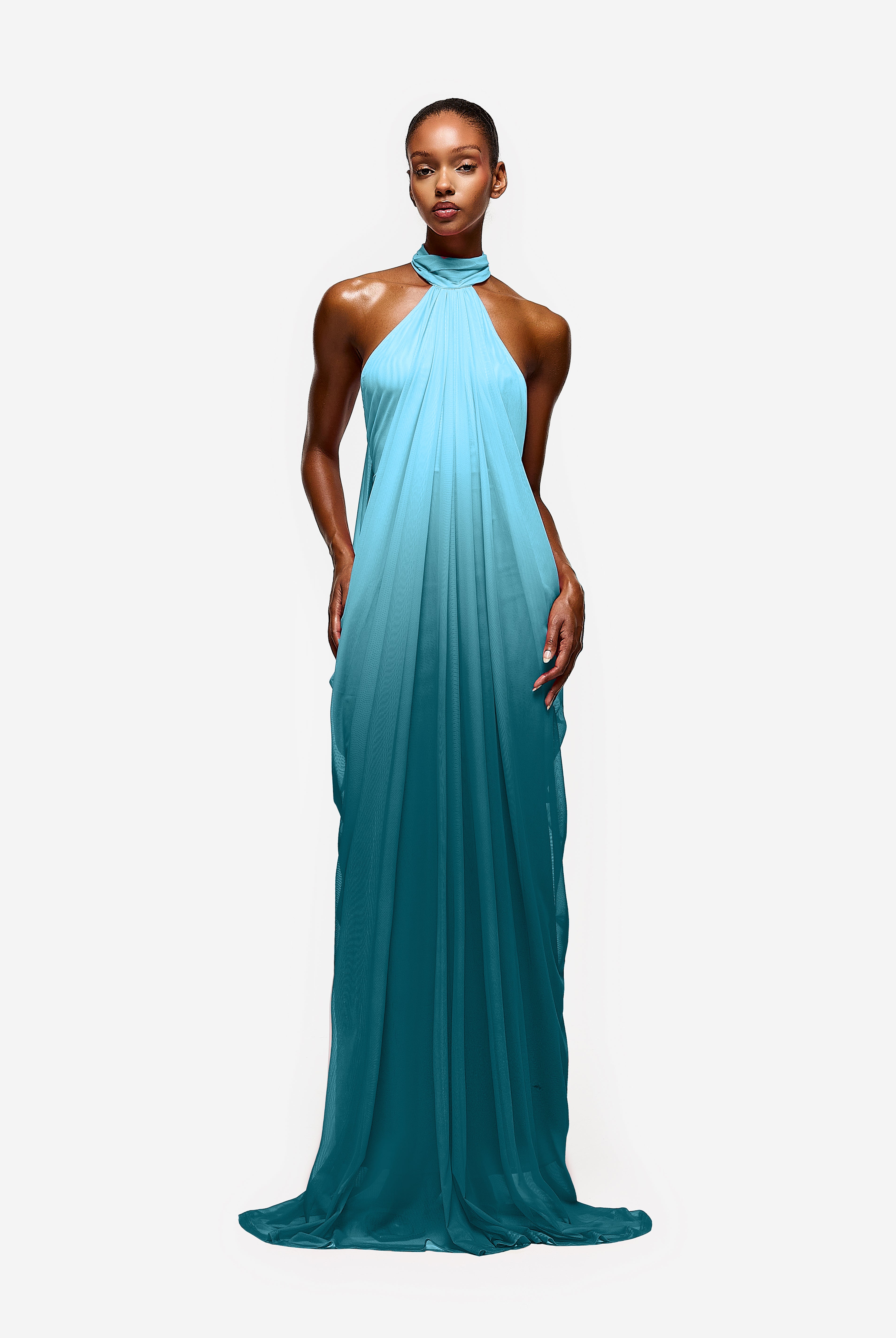 Draped Waterfall Maxi - Bahama Blue - PRE ORDER