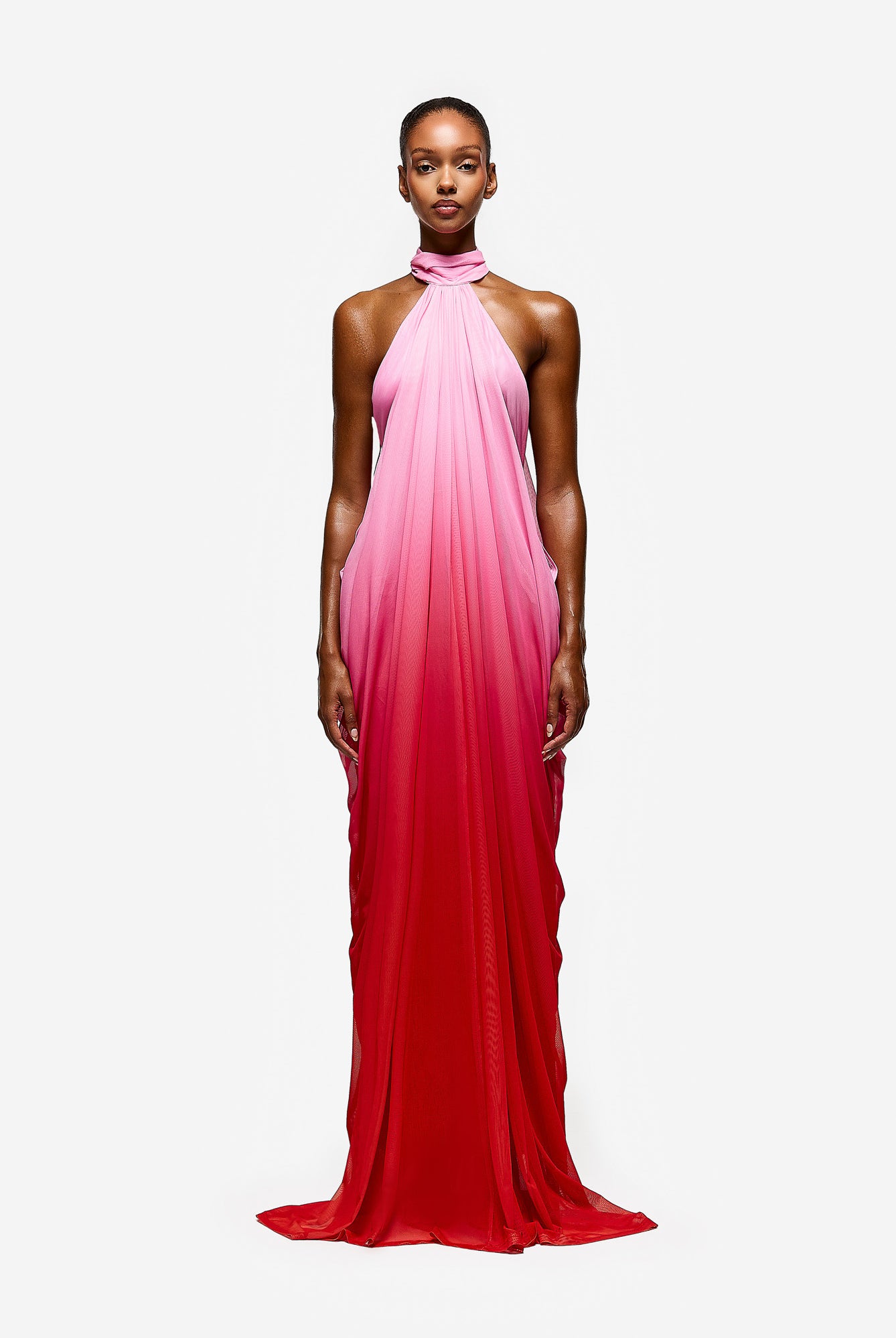 Draped Waterfall Maxi - Flamingo