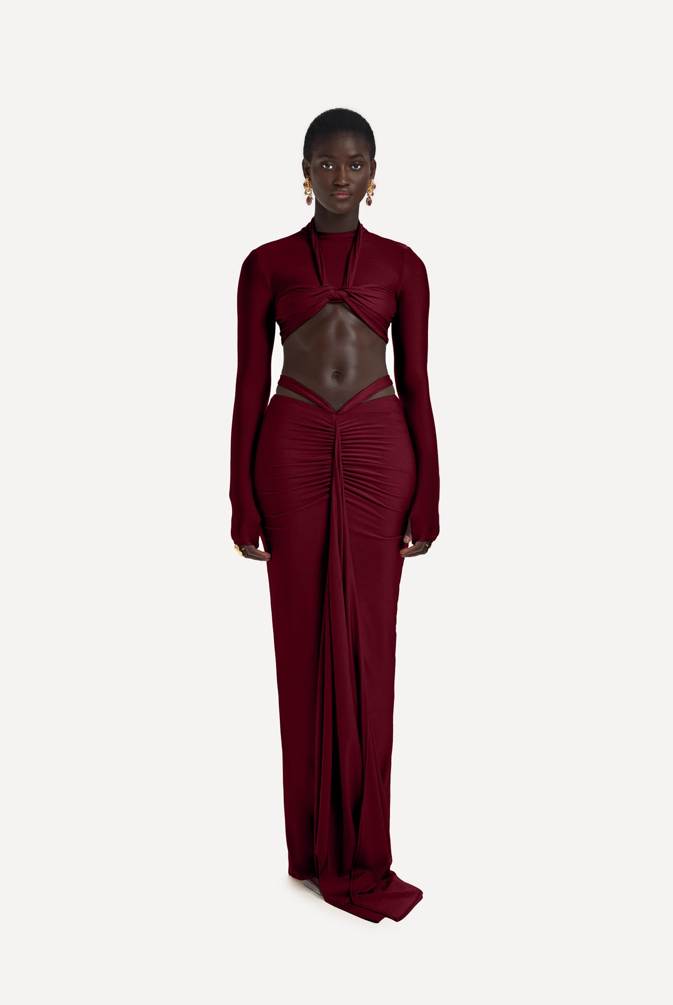 Kesh Maxi Skirt - Fine Wine