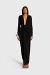 Londres Sleeved Maxi - Black
