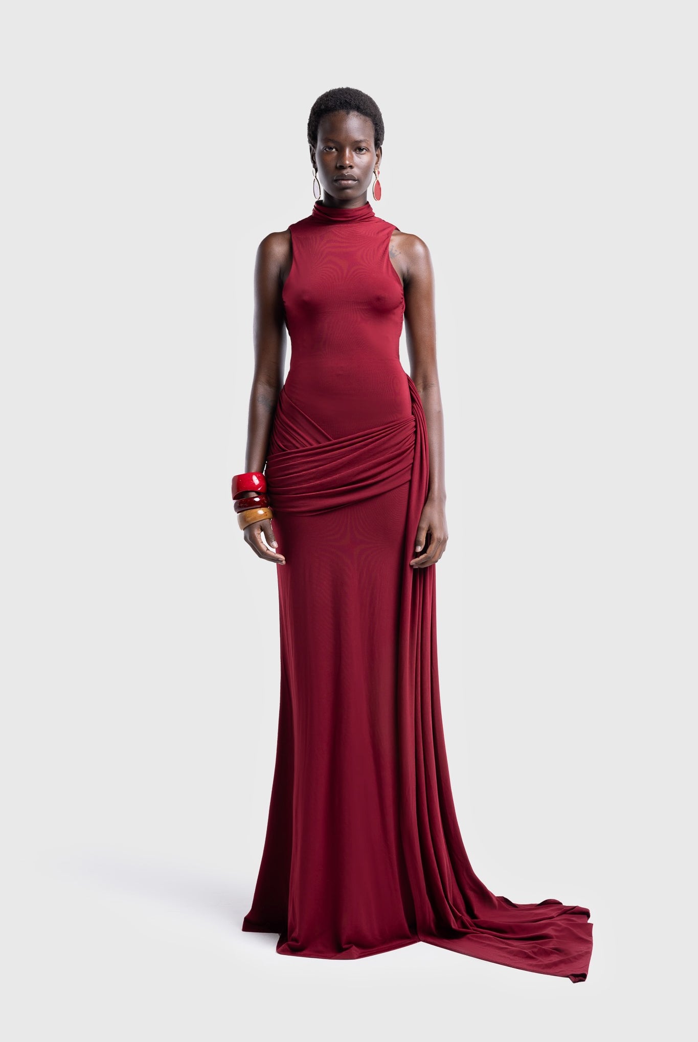 Saree Maxi - Deep Cherry