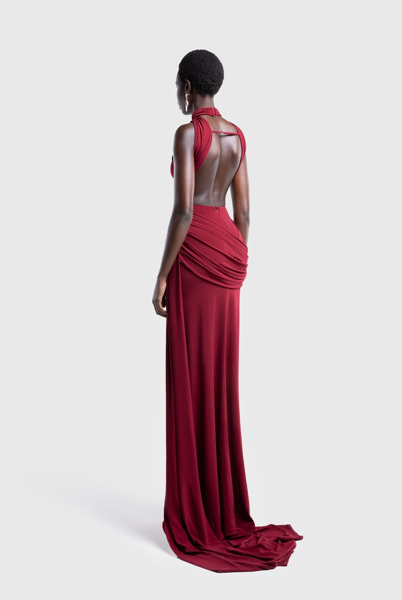 Saree Maxi - Deep Cherry