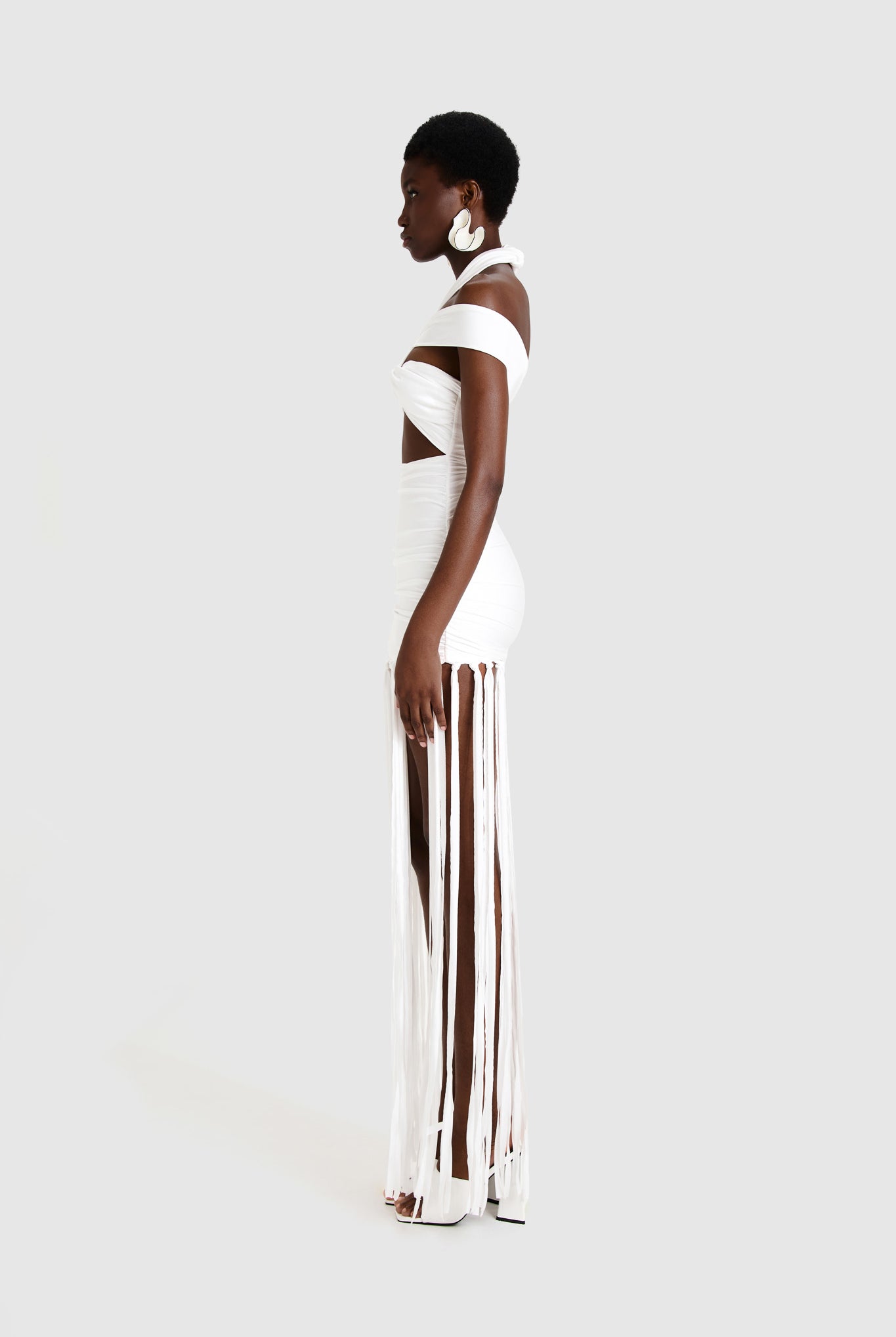 Kesh Tassel Dress - White