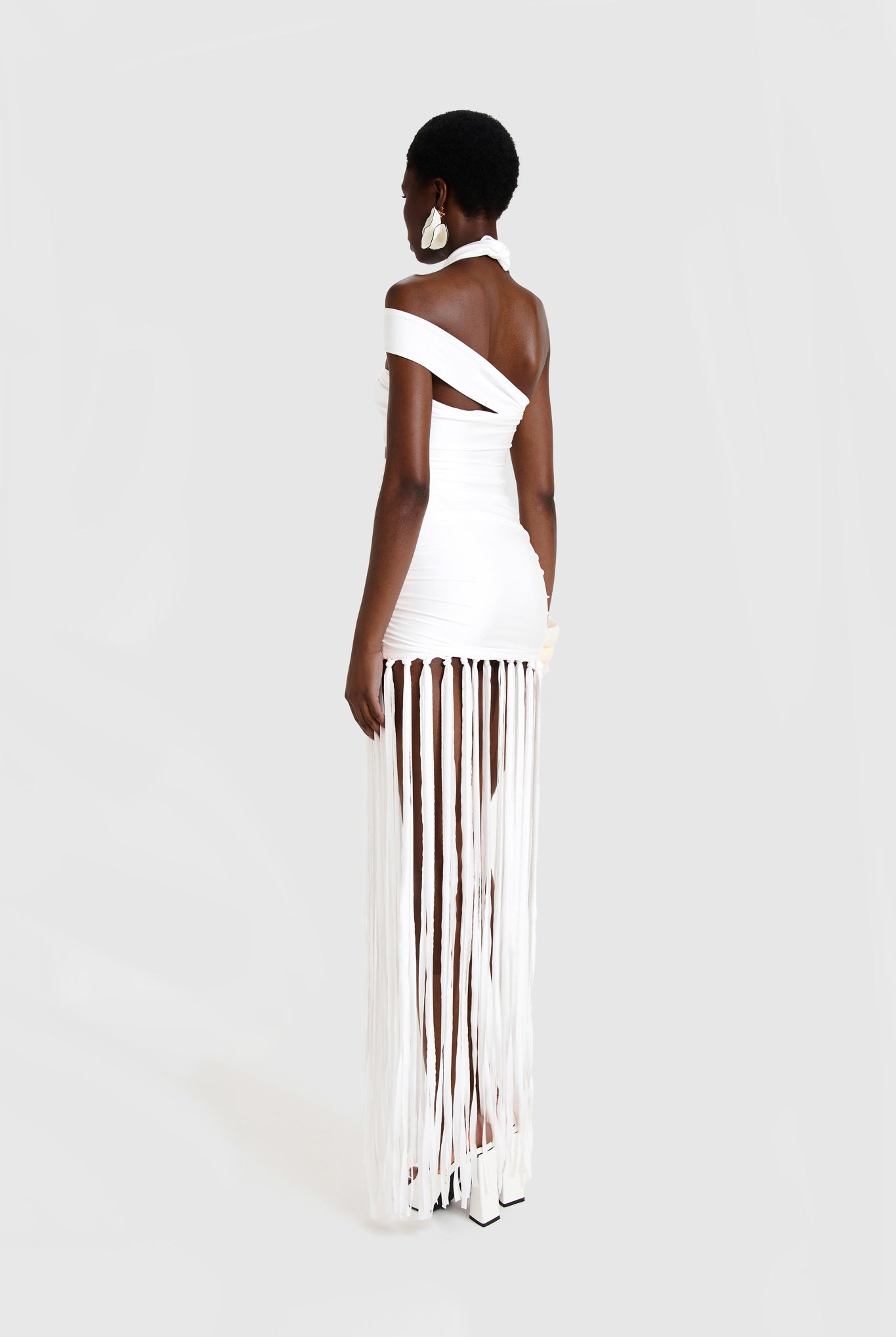 Kesh Tassel Dress - White