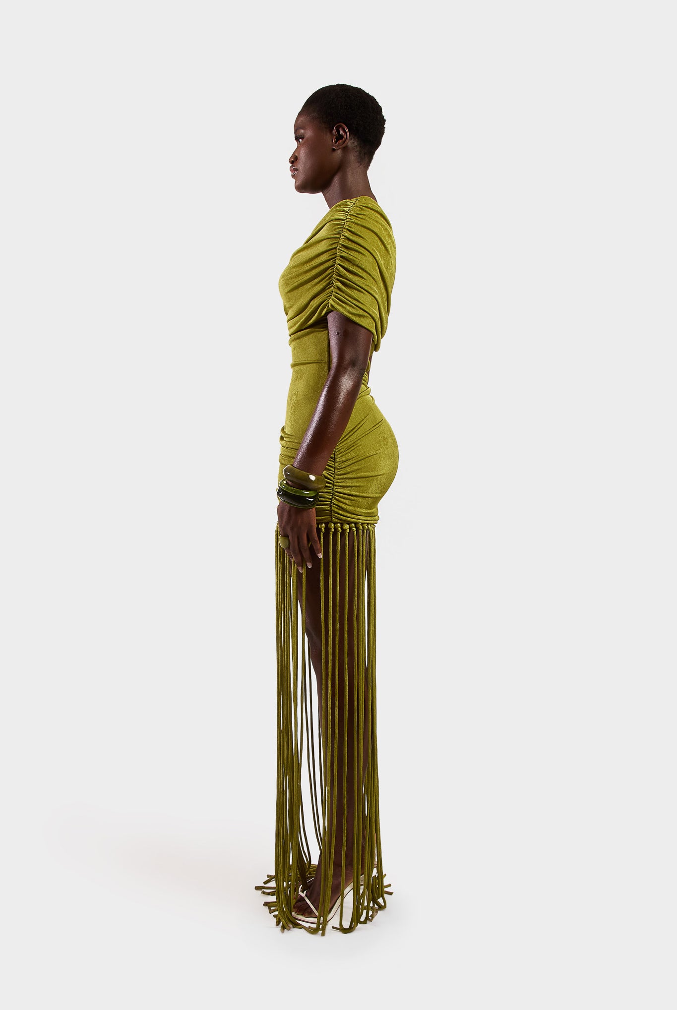 Verella Tassel Dress - Olive