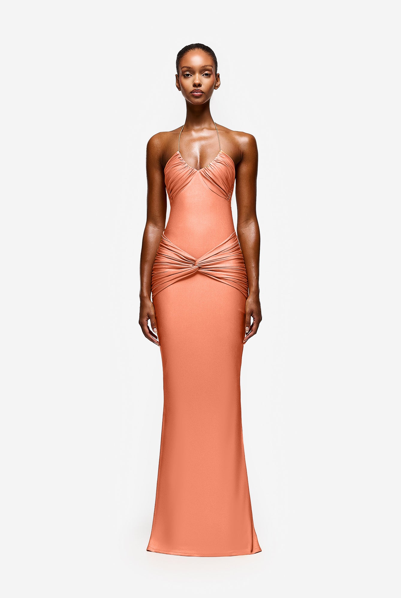 Yumaya Dress - Peach