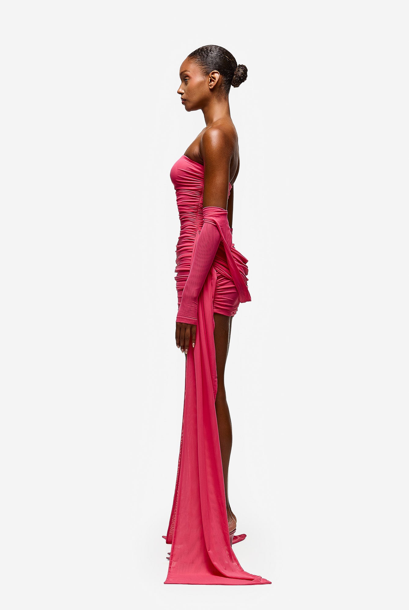 Zaya Ruched Mini - Pink Guava