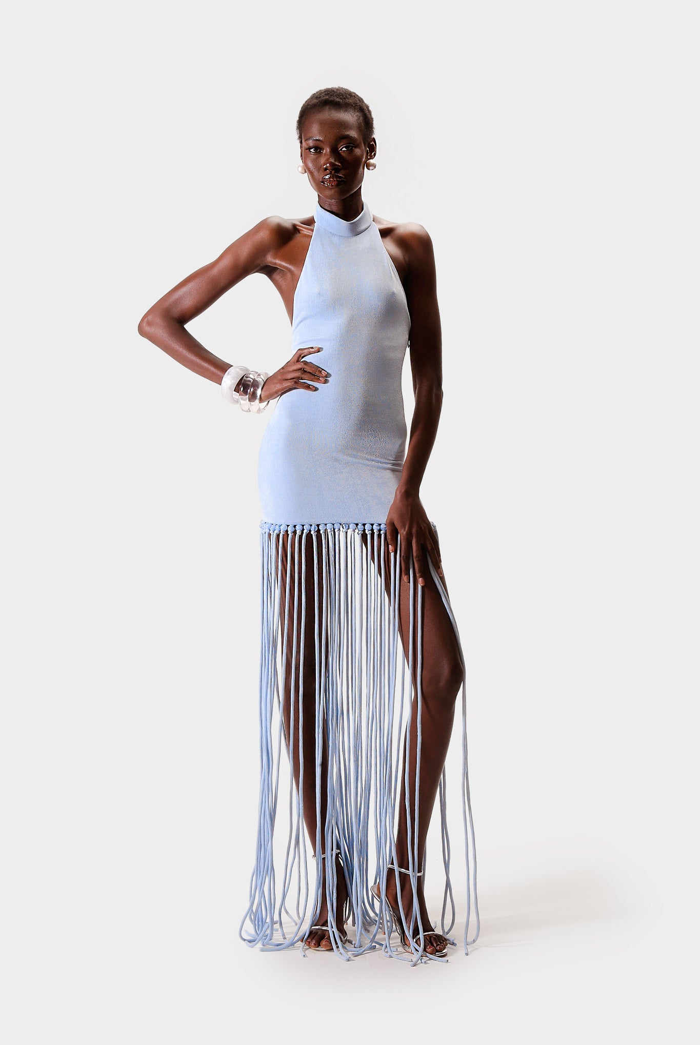 Zuma Tassel Dress - Clear Sky