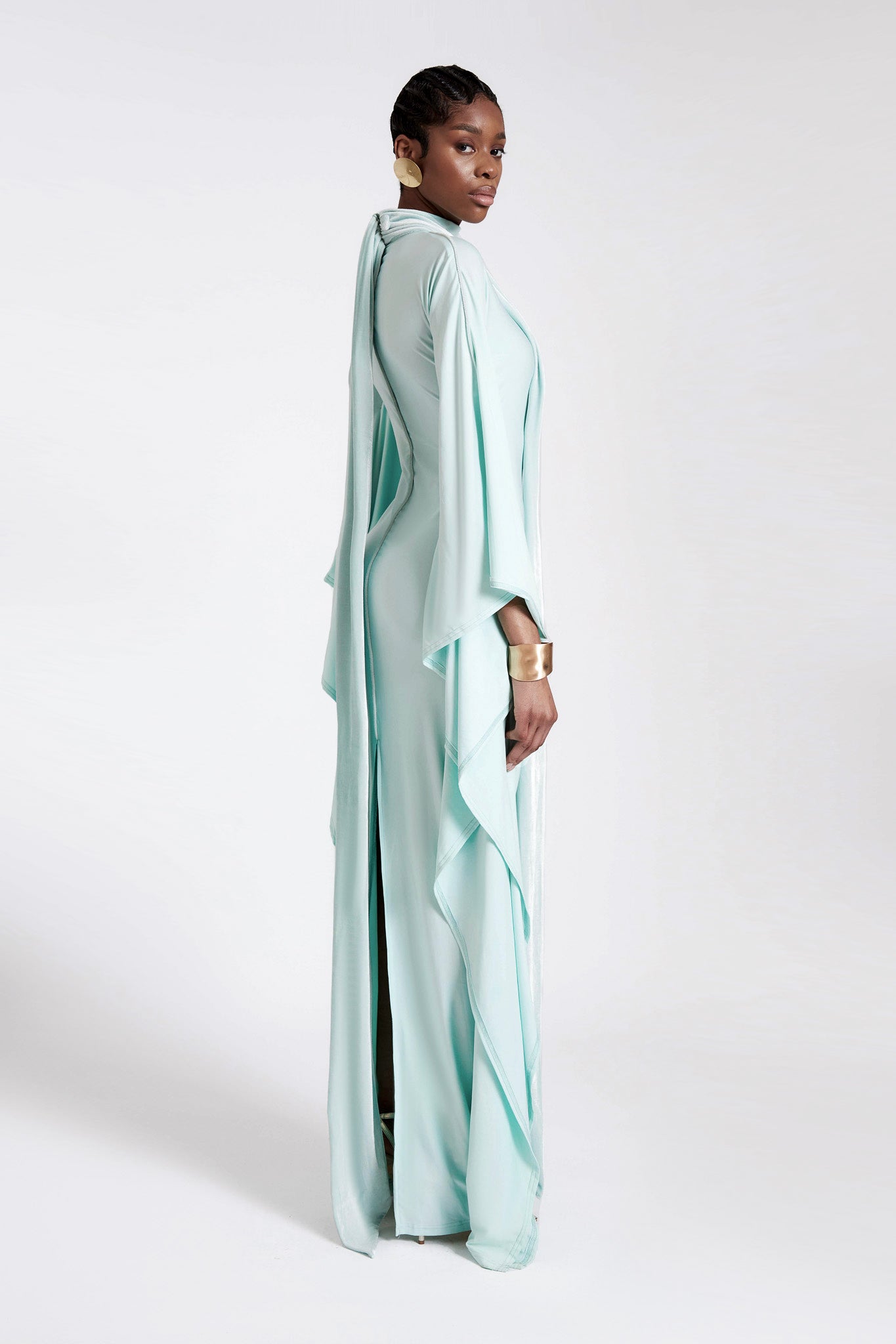 Jersey Batwing Gown - Frosty Mint