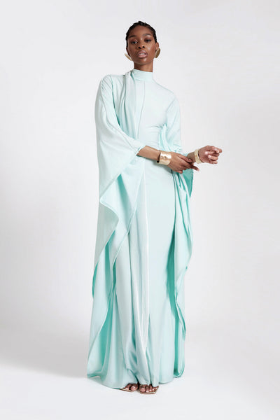 Jersey Batwing Gown - Frosty Mint