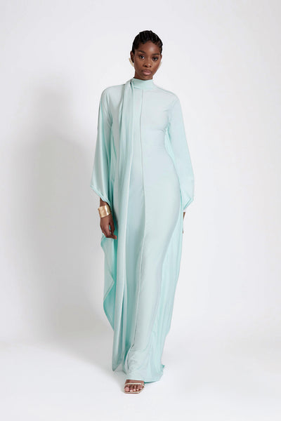 Jersey Batwing Gown - Frosty Mint