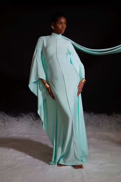 Jersey Batwing Gown - Frosty Mint