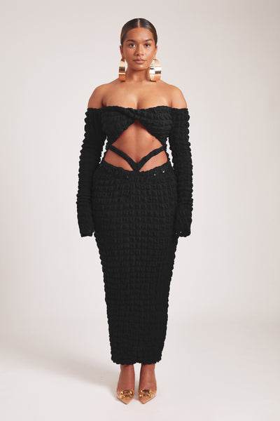 Twisted Bandeau Maxi - Panther