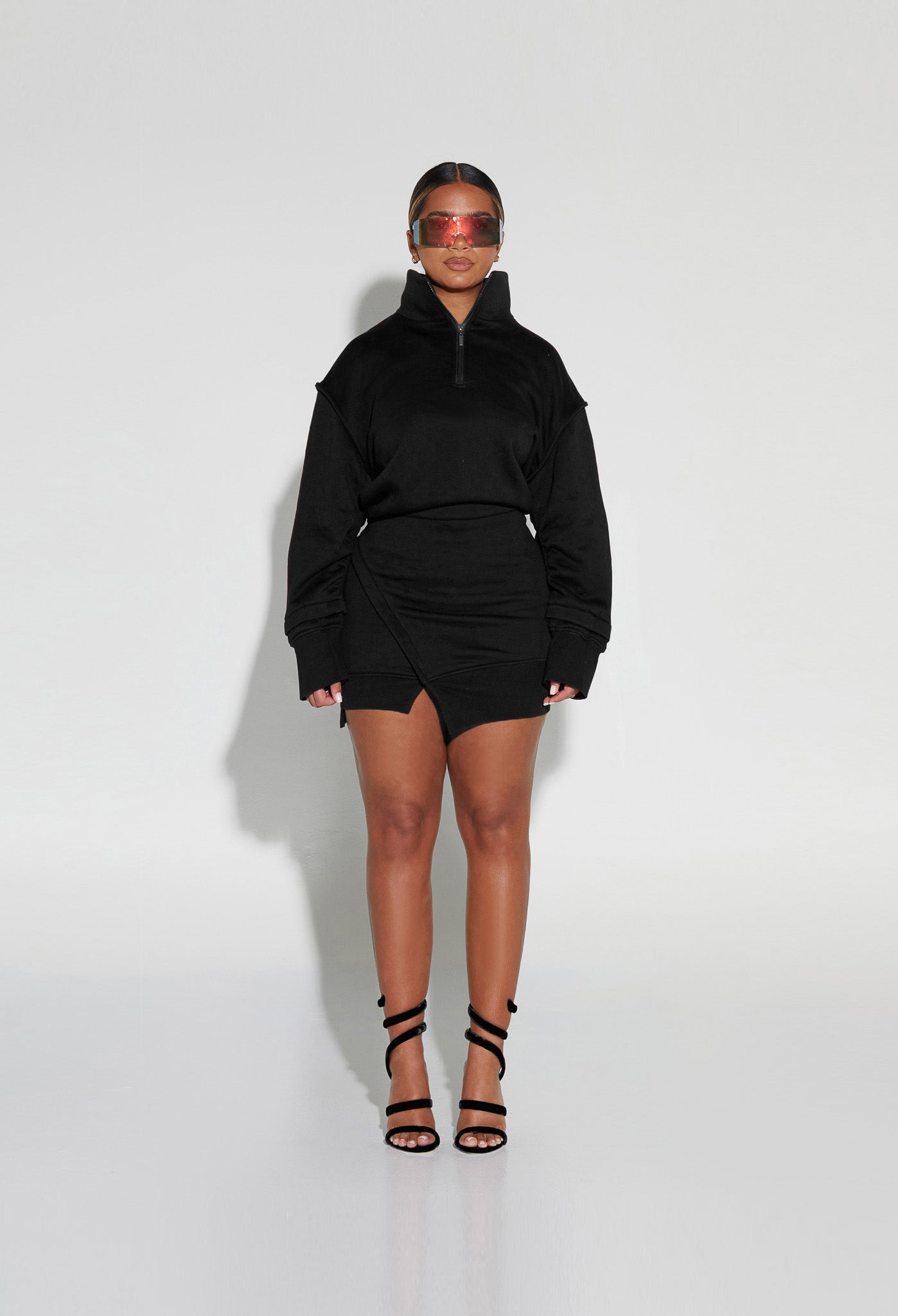 Hooded Sweat Dress - Panther