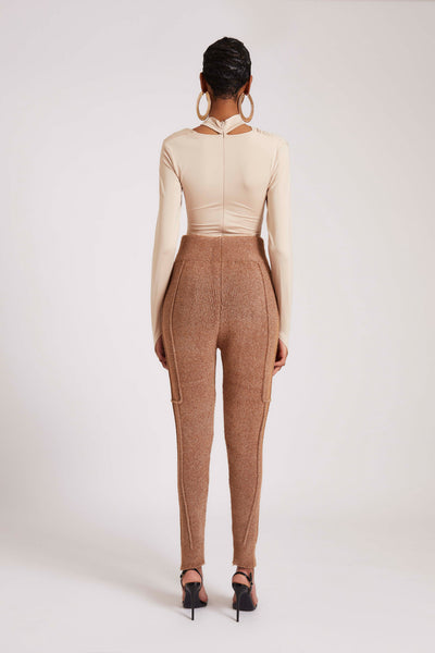 Wool Knit Pants - Toffee Nut