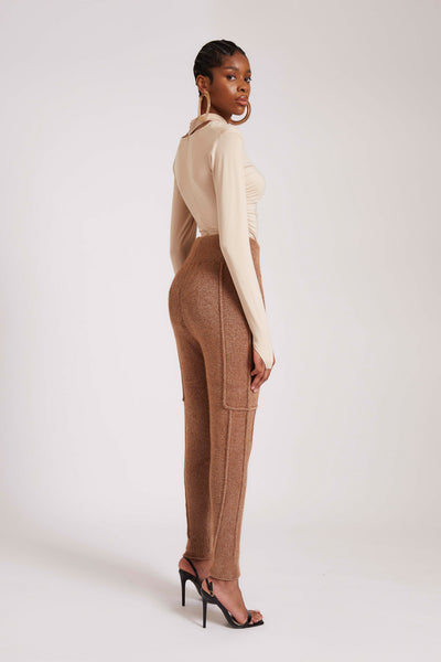 Wool Knit Pants - Toffee Nut