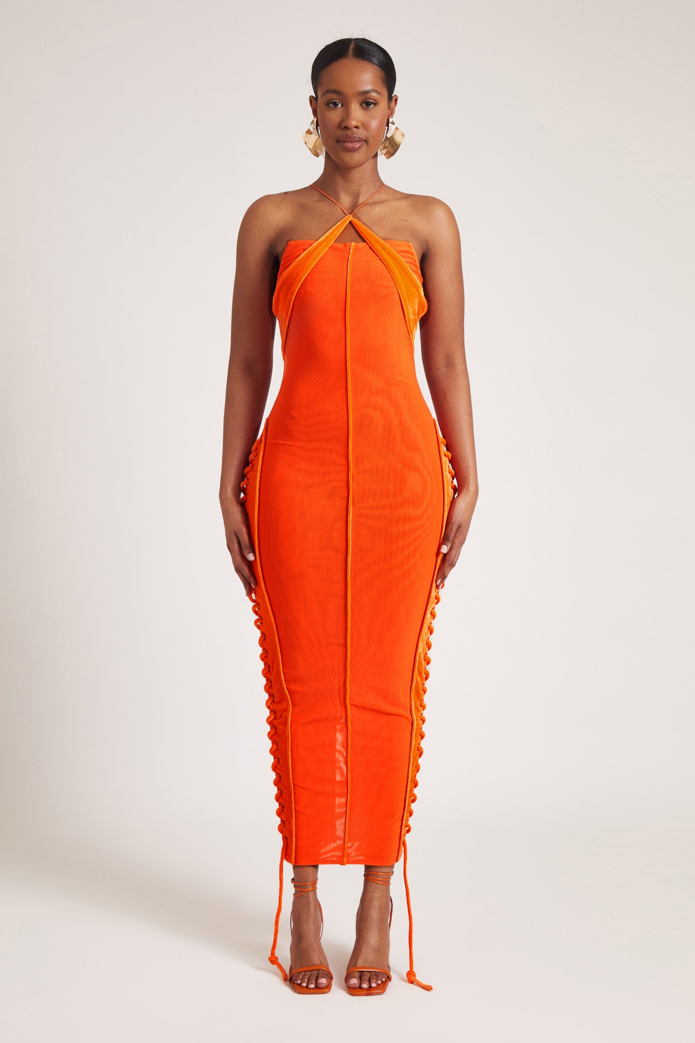Velvet Mesh Maxi - Flame