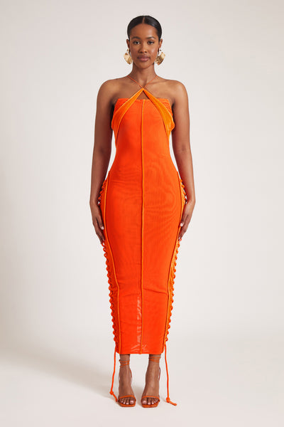 Velvet Mesh Maxi - Flame