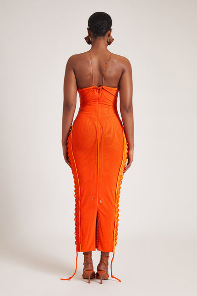 Velvet Mesh Maxi - Flame