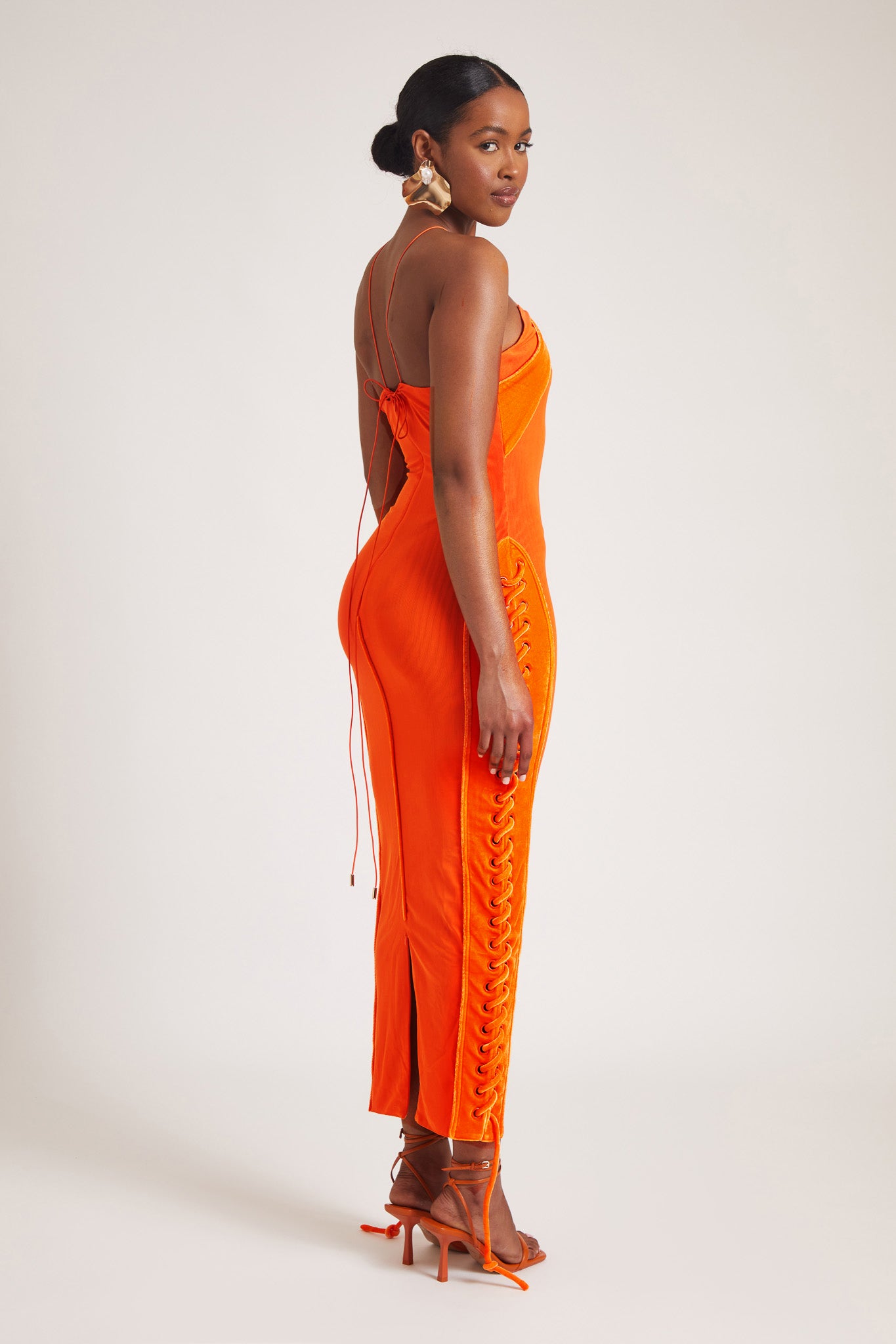 Velvet Mesh Maxi - Flame