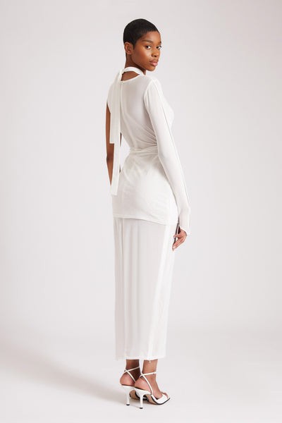 Asymmetric Knot Mesh Maxi - Yacht White
