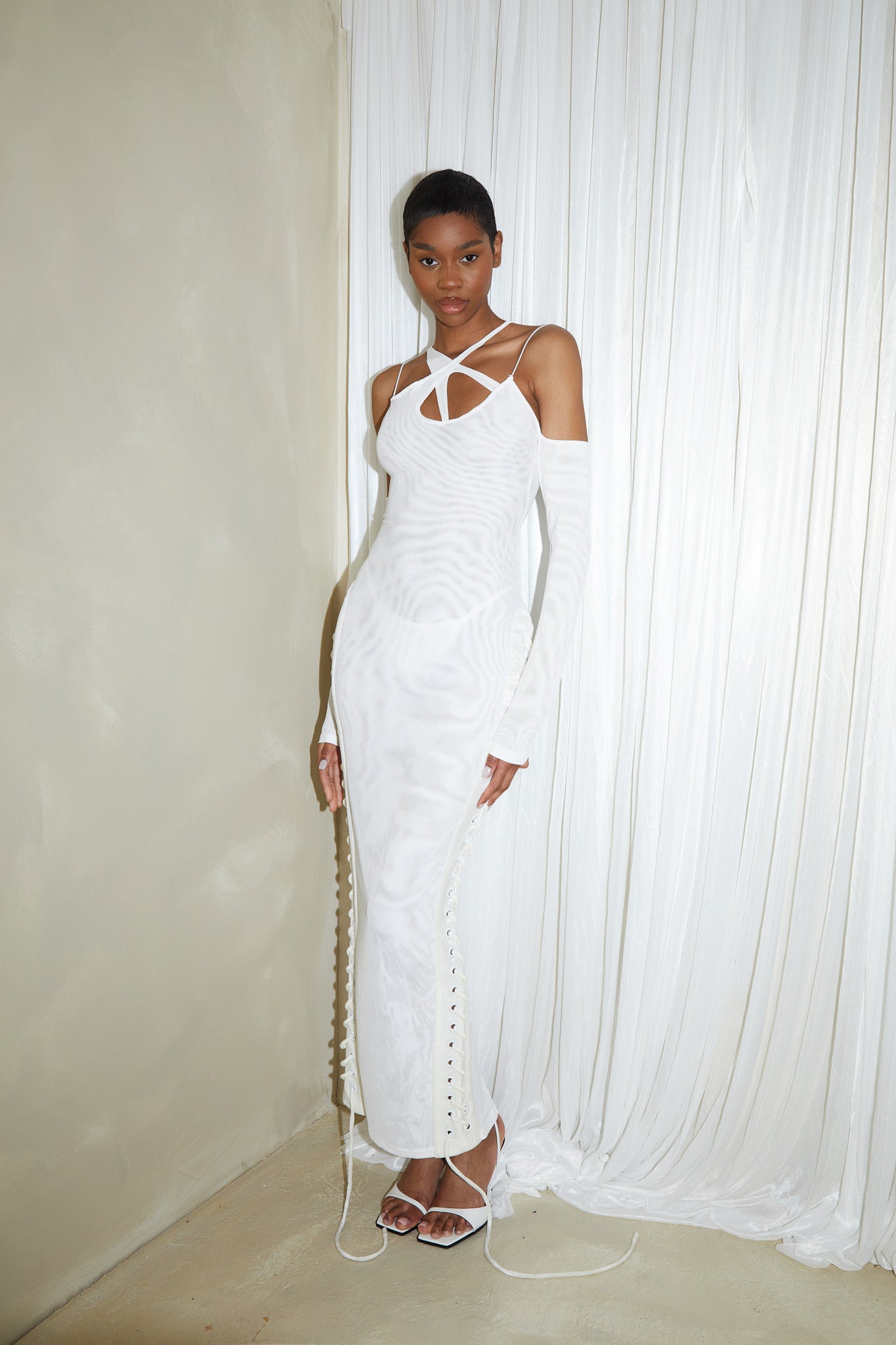 Yacht White Mesh Maxi