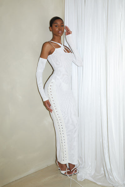 Yacht White Mesh Maxi