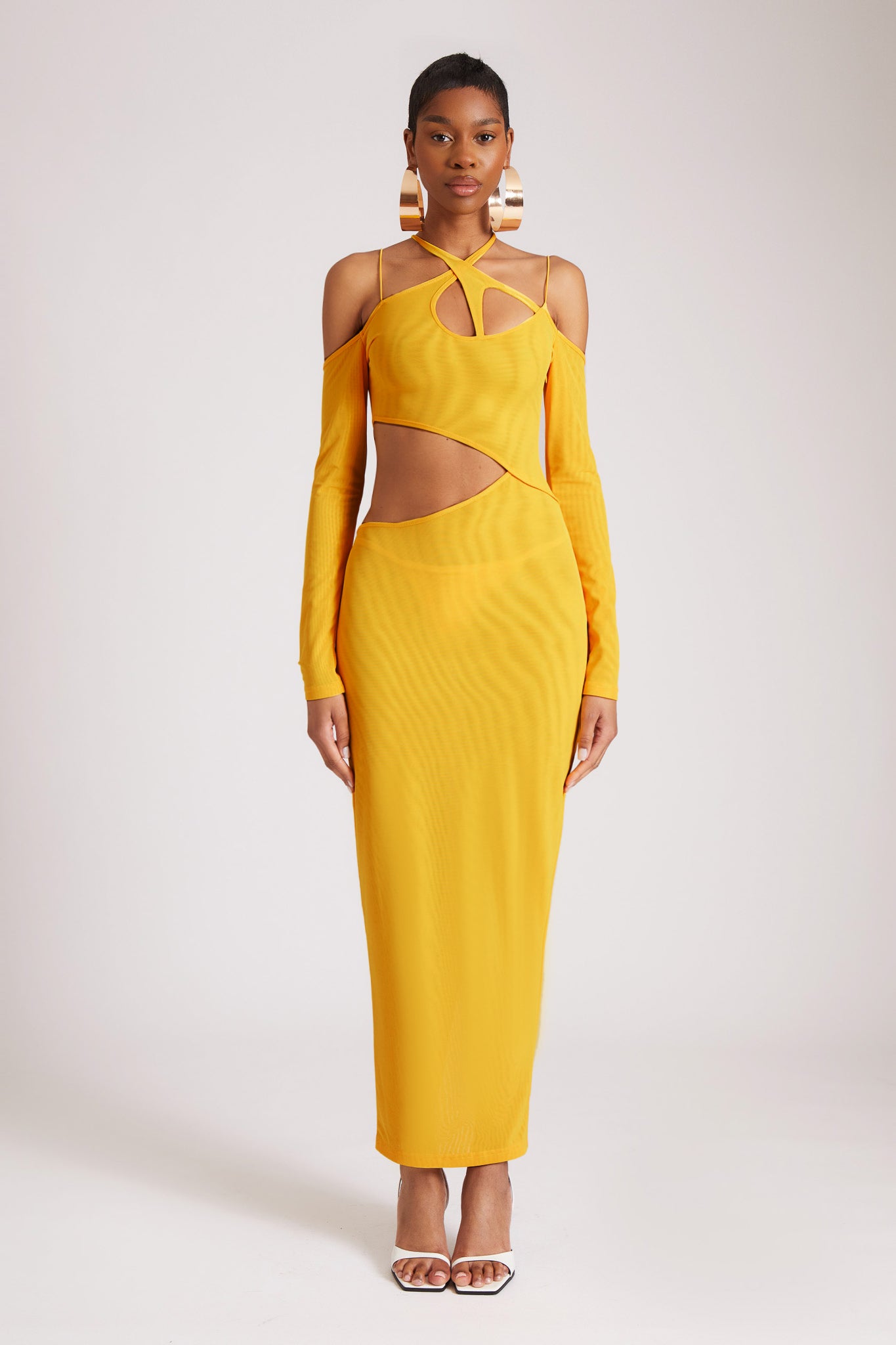 Cut-Out Mesh Maxi - Sun