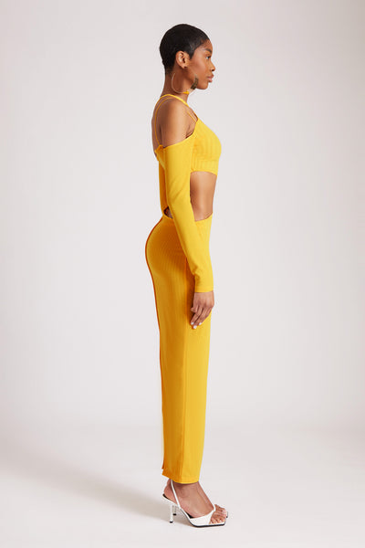 Cut-Out Mesh Maxi - Sun