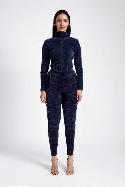 Wool Knit Turtleneck - Soft Midnight