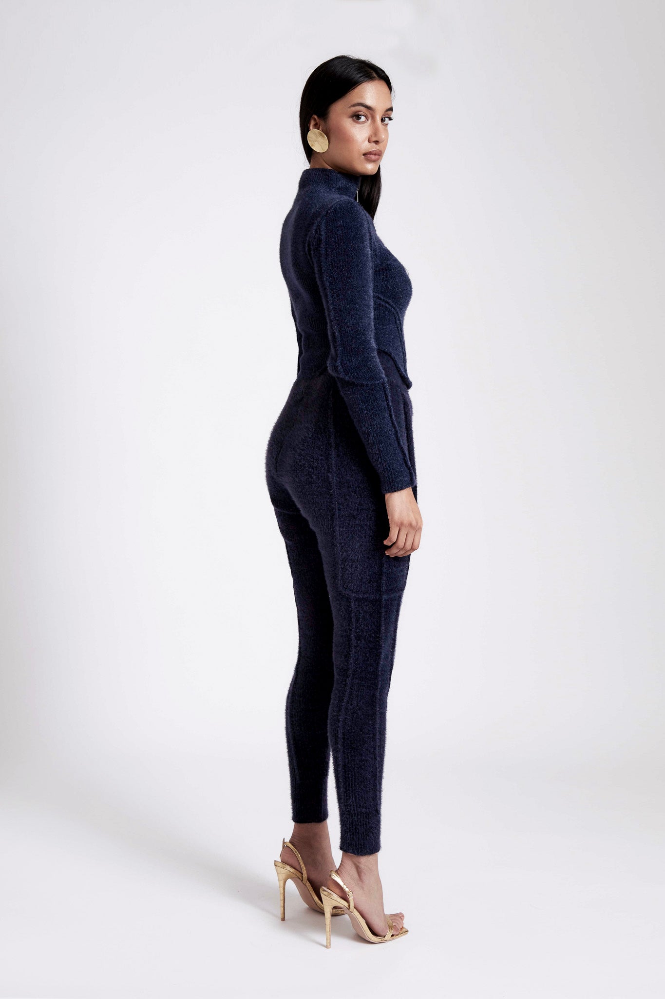 Wool Knit Turtleneck - Soft Midnight