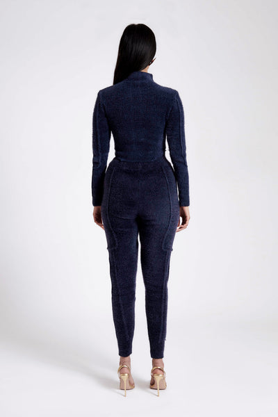 Wool Knit Turtleneck - Soft Midnight